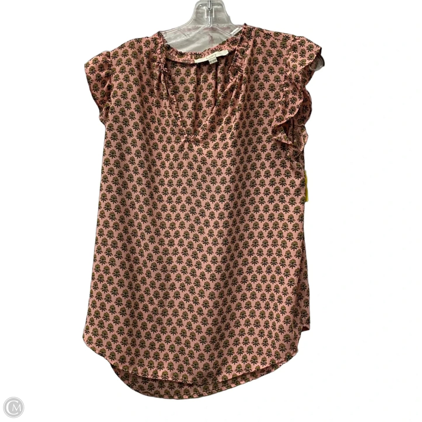 Top Short Sleeve By Loft In Pink, Size: M
