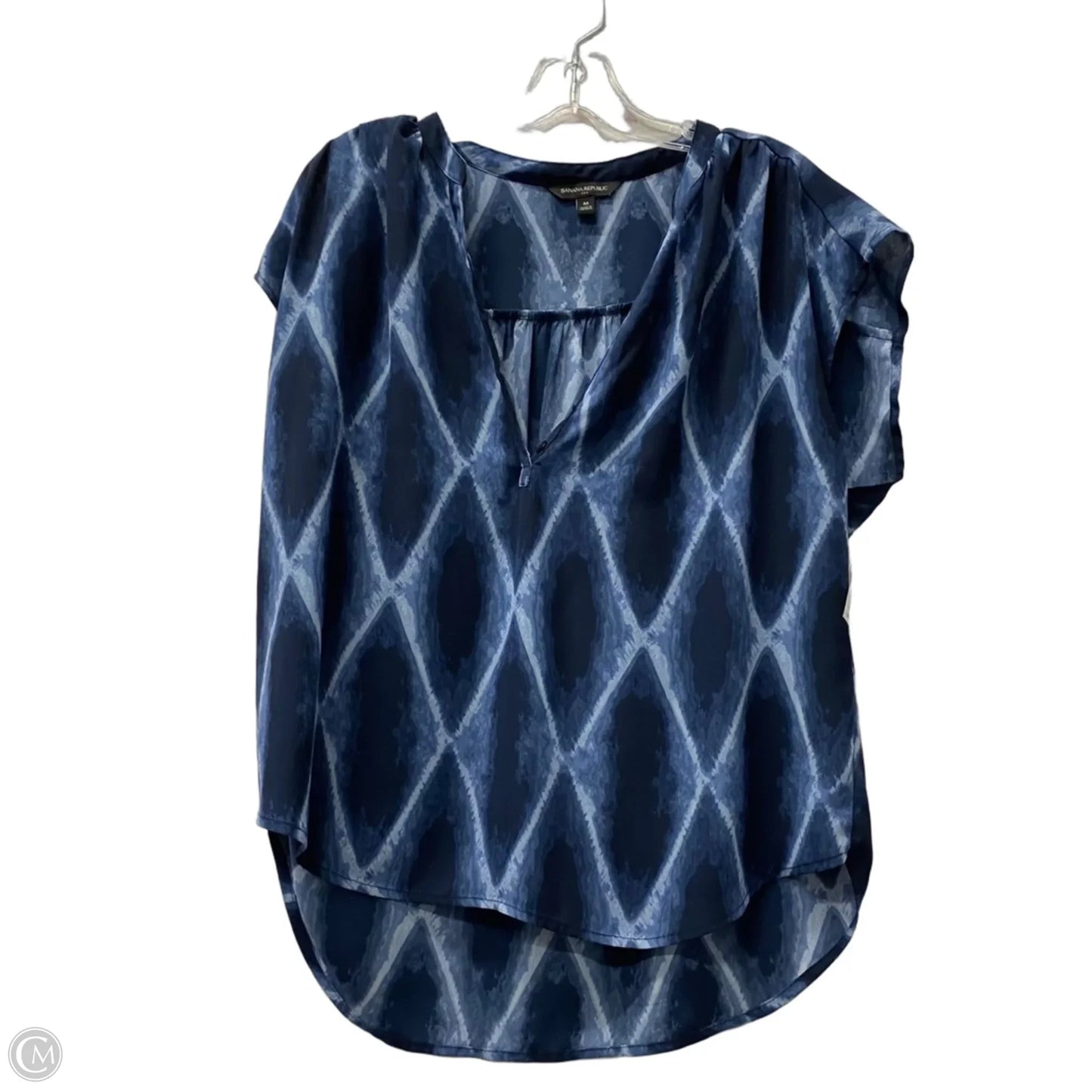 Top Short Sleeve By Banana Republic In Blue, Size: M