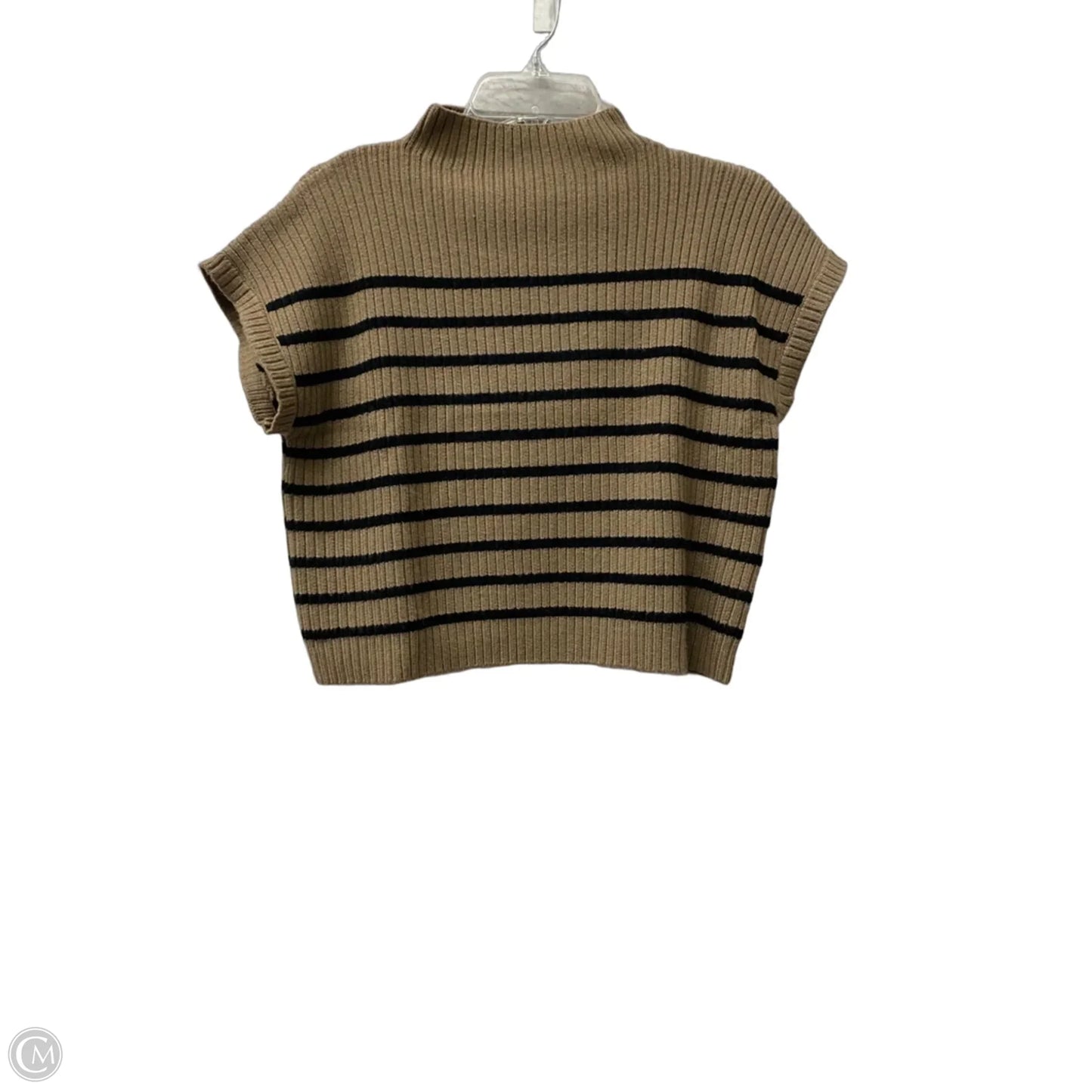 Top Short Sleeve By Blu Pepper In Brown, Size: Xs