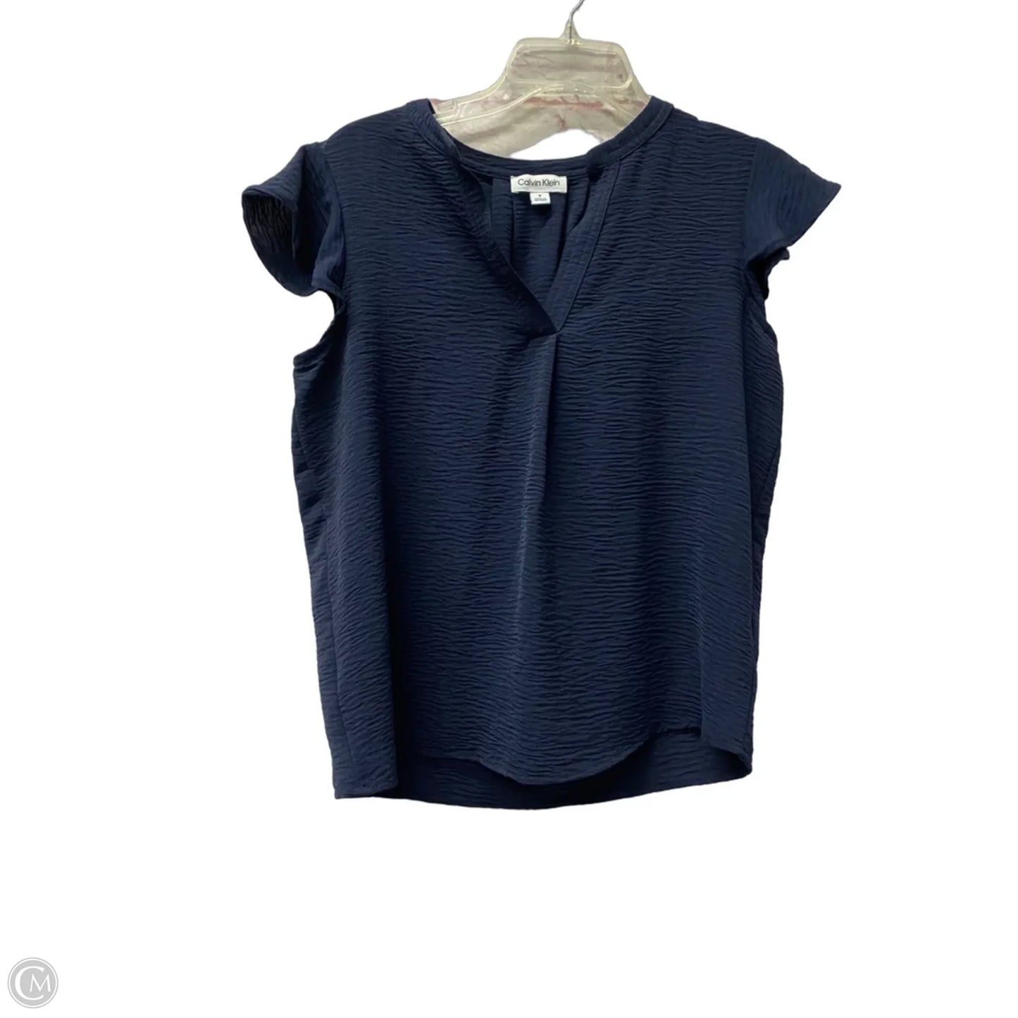 Top Short Sleeve By Calvin Klein In Blue, Size: S