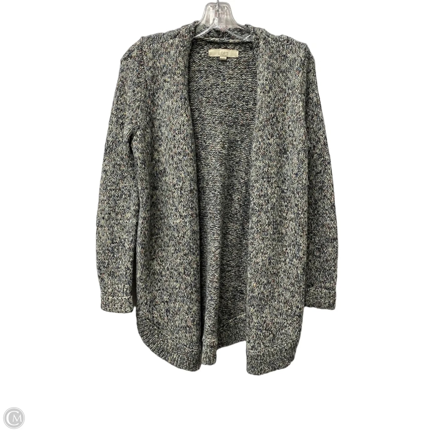 Sweater Cardigan By Loft In Grey, Size: S