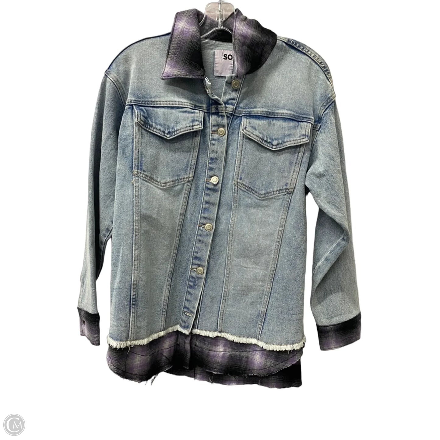 Jacket Denim By So In Blue, Size: Xs