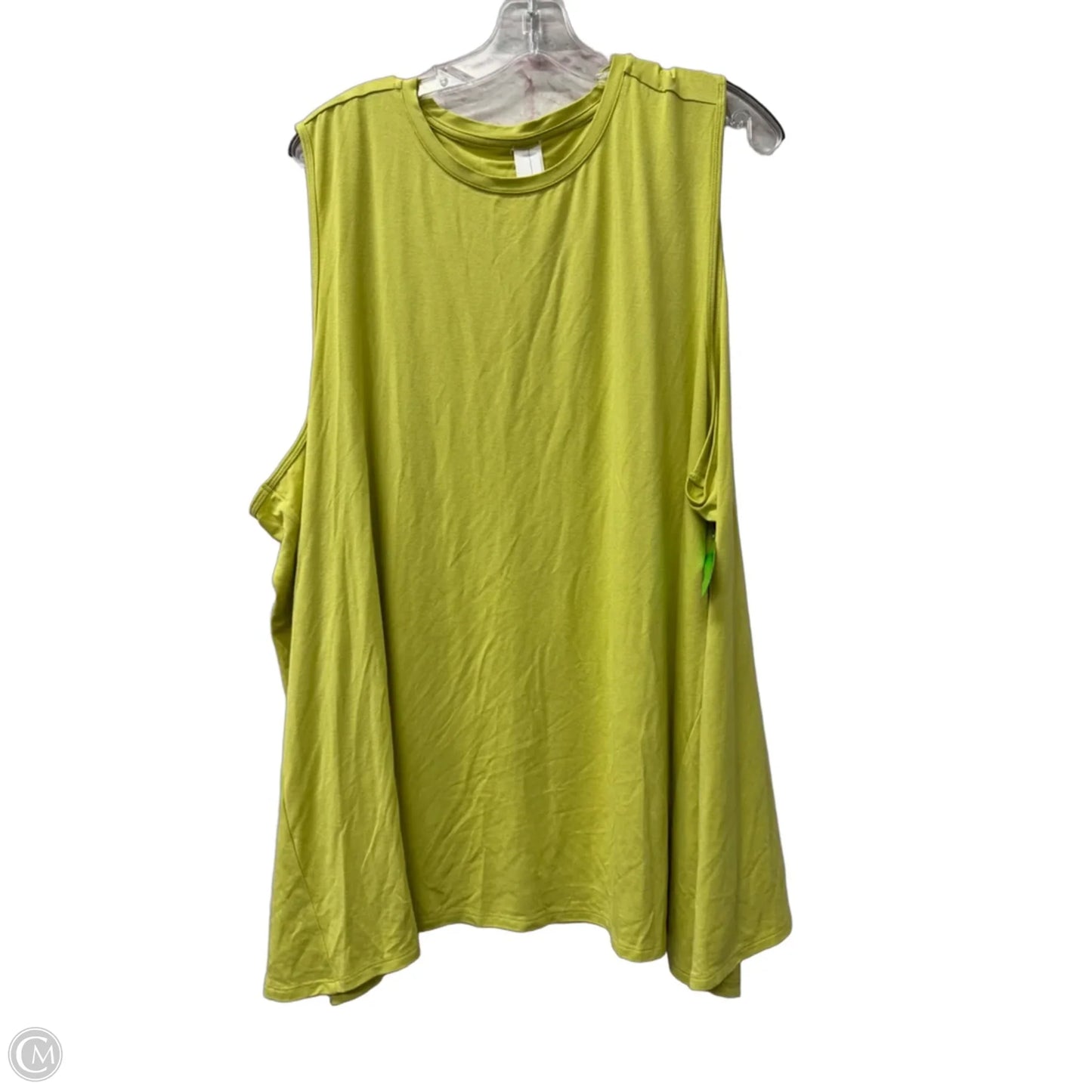 Top Sleeveless By Clothes Mentor In Yellow, Size: 3x