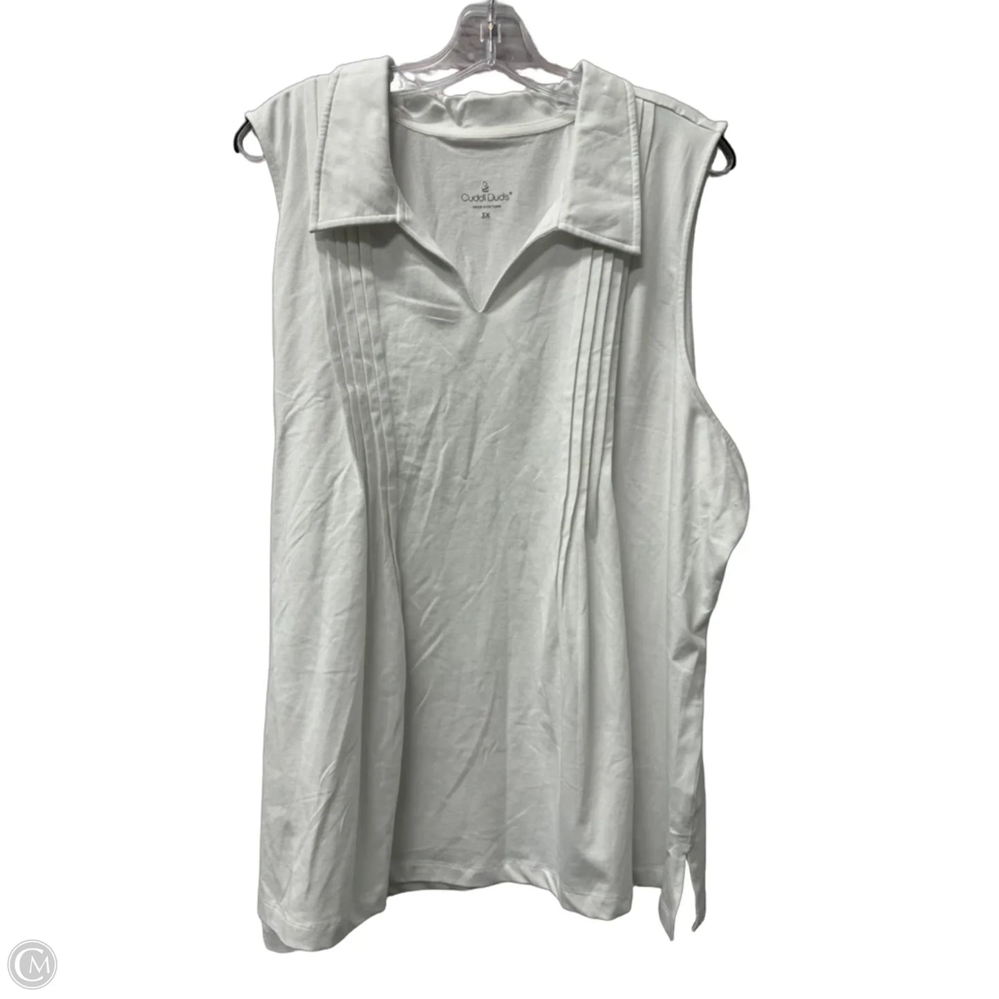 Athletic Tank Top By Cuddl Duds In White, Size: 3x