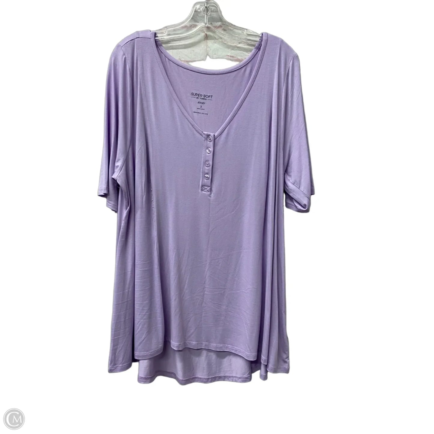 Top Short Sleeve By Torrid In Purple, Size: 2x