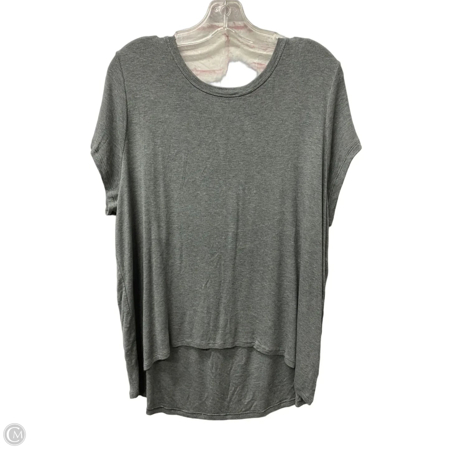 Athletic Top Short Sleeve By Athleta In Grey, Size: L
