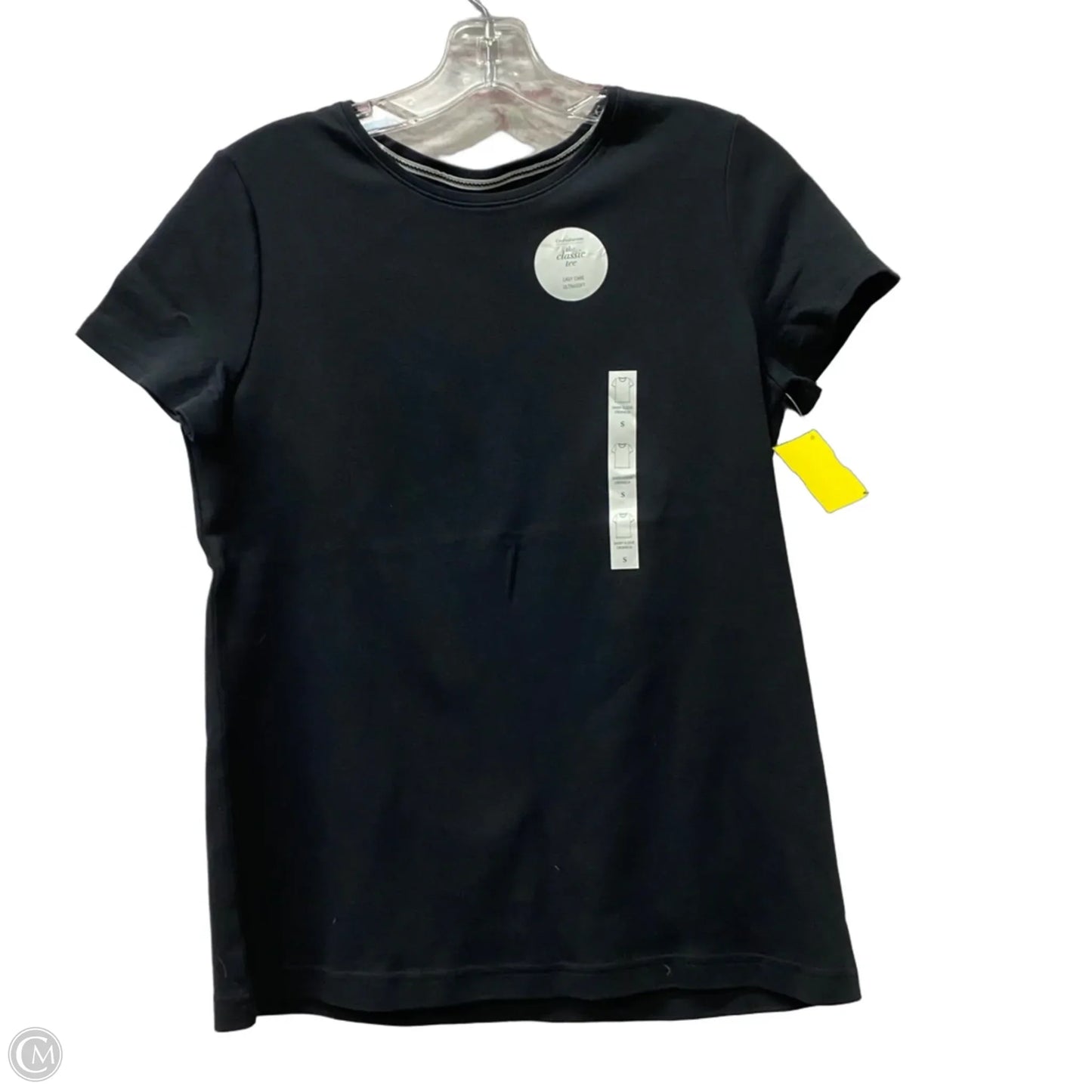 Top Short Sleeve Basic By Croft And Barrow In Black, Size: S