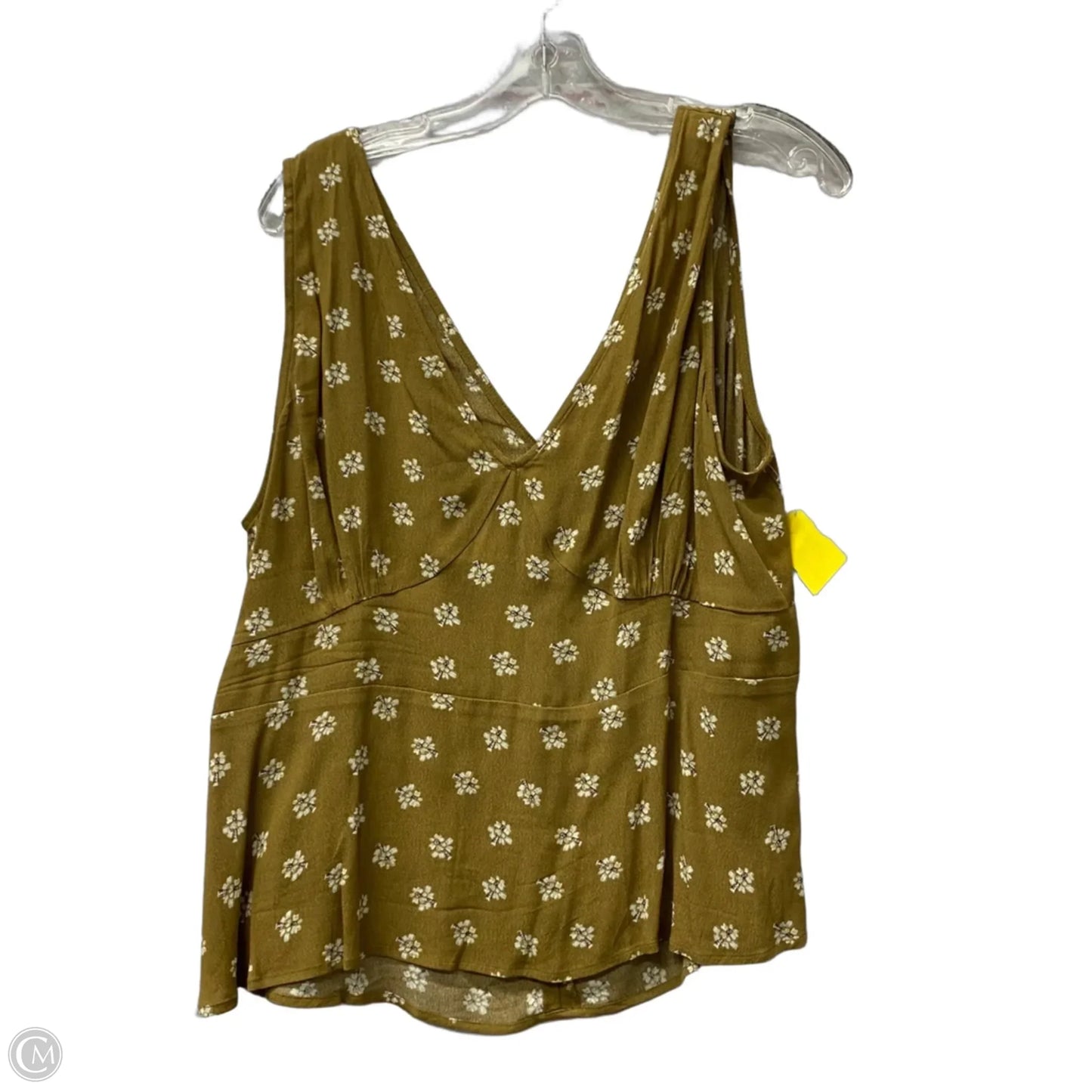 Top Sleeveless By Loft In Brown, Size: L