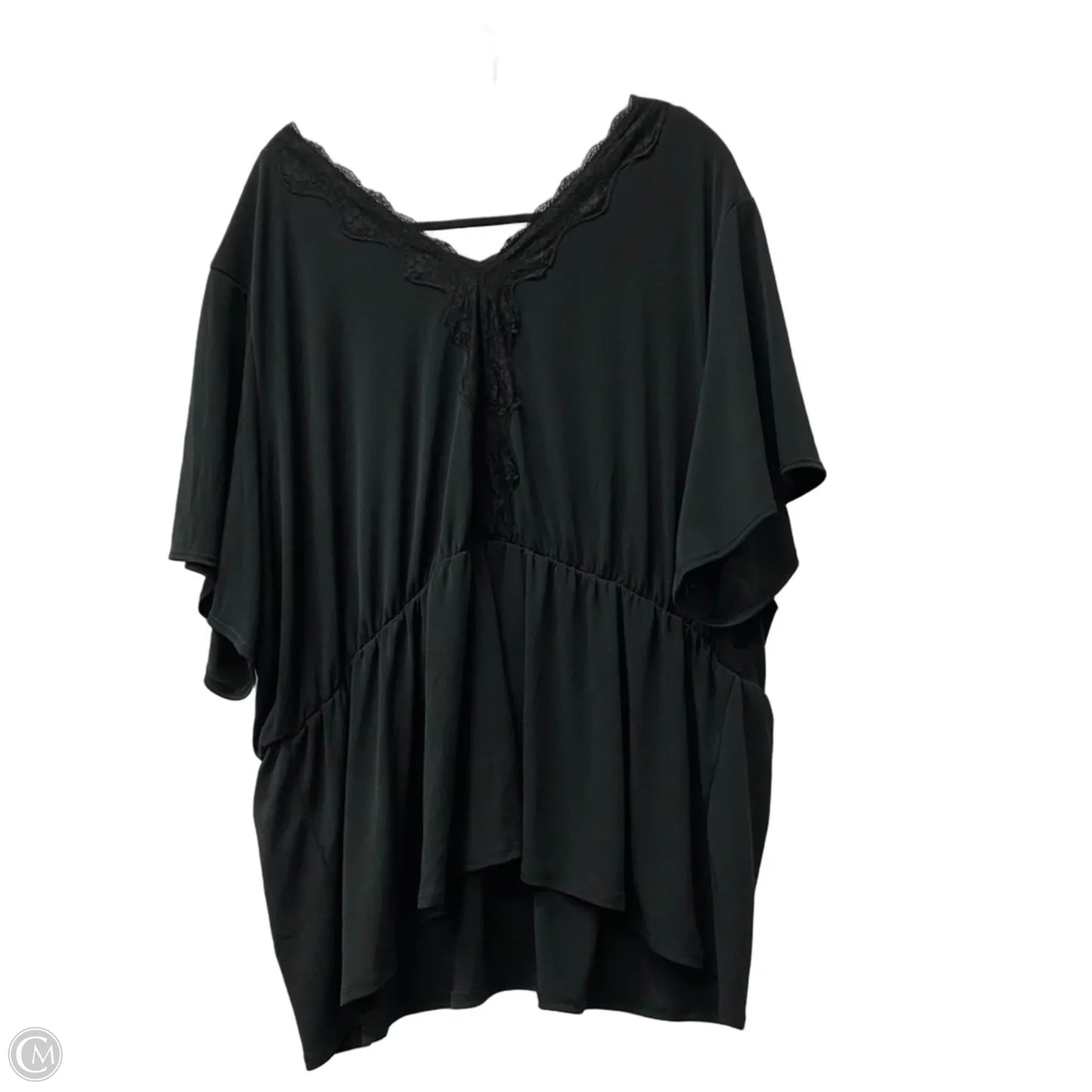 Top Short Sleeve By Maurices In Black, Size: 3x