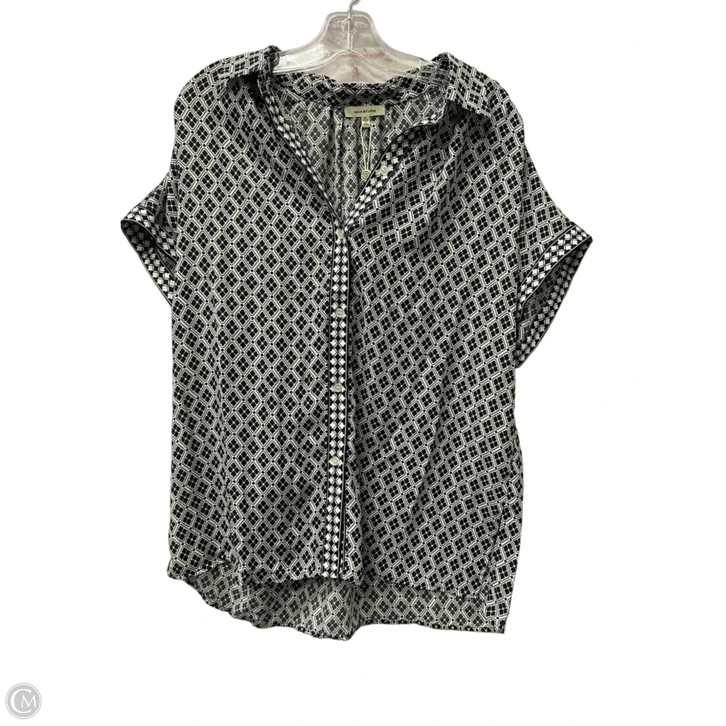 Top Short Sleeve By Max Studio In Black, Size: Xl