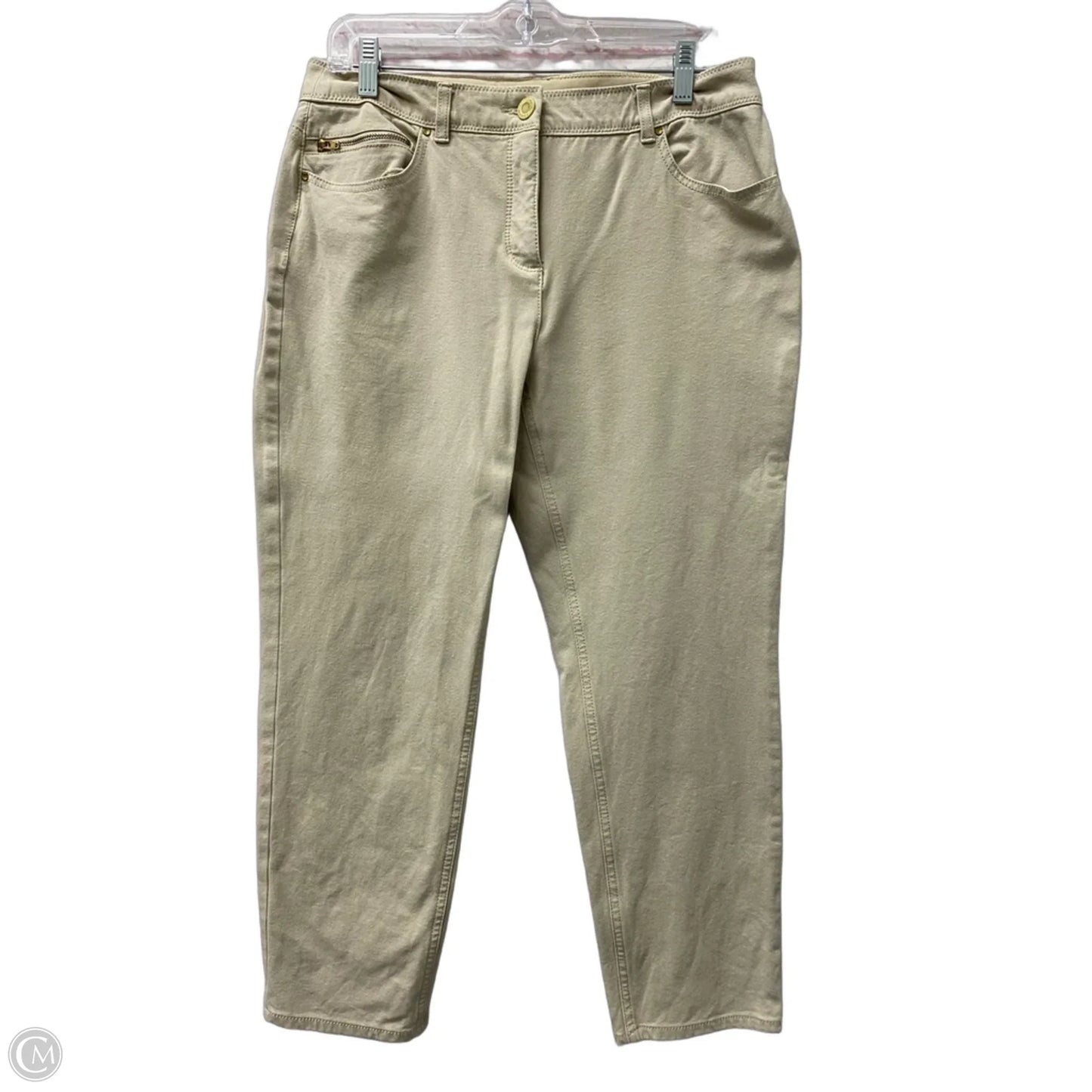 Jeans Straight By Chicos In Tan, Size: 8