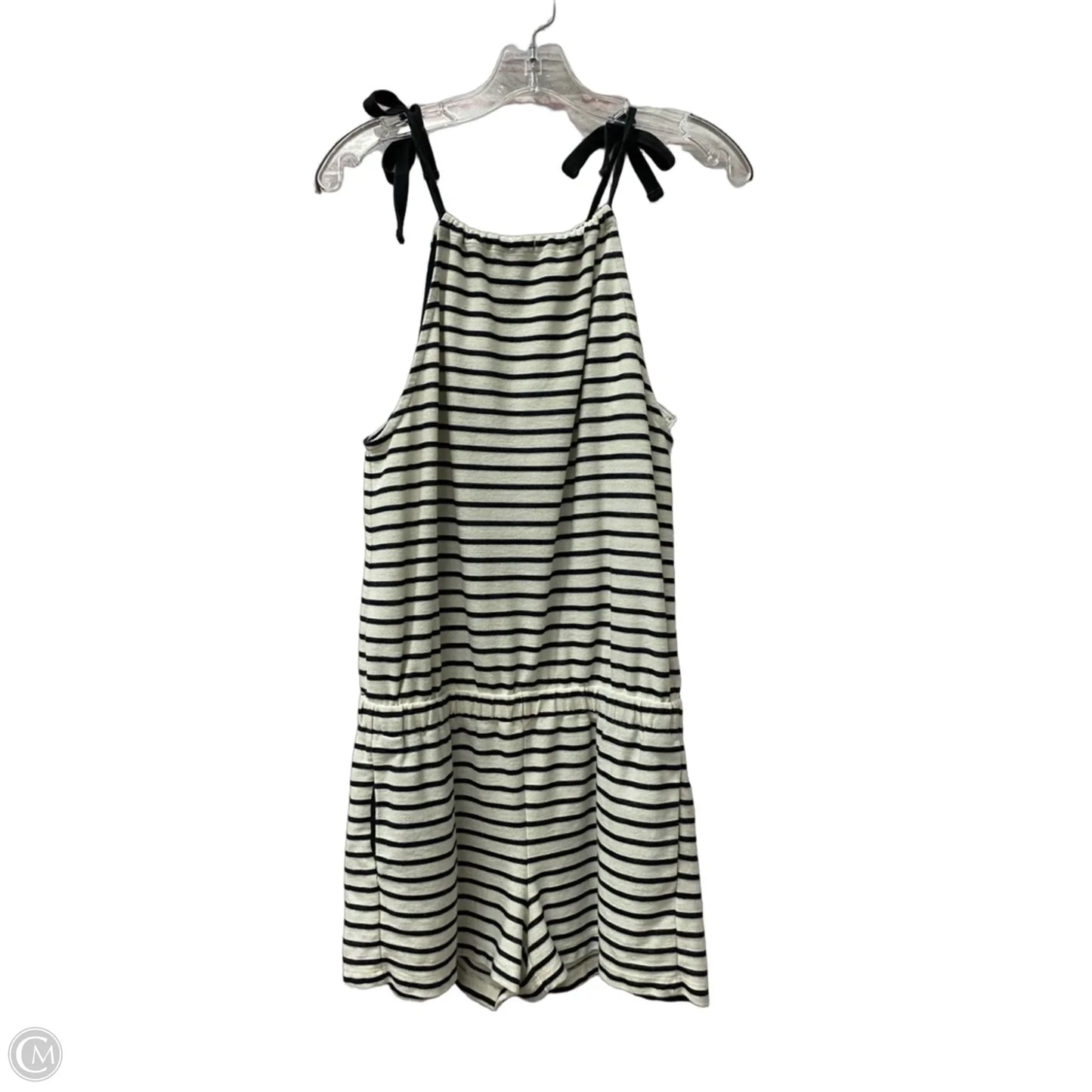 Romper By Madewell In Black & Cream, Size: M