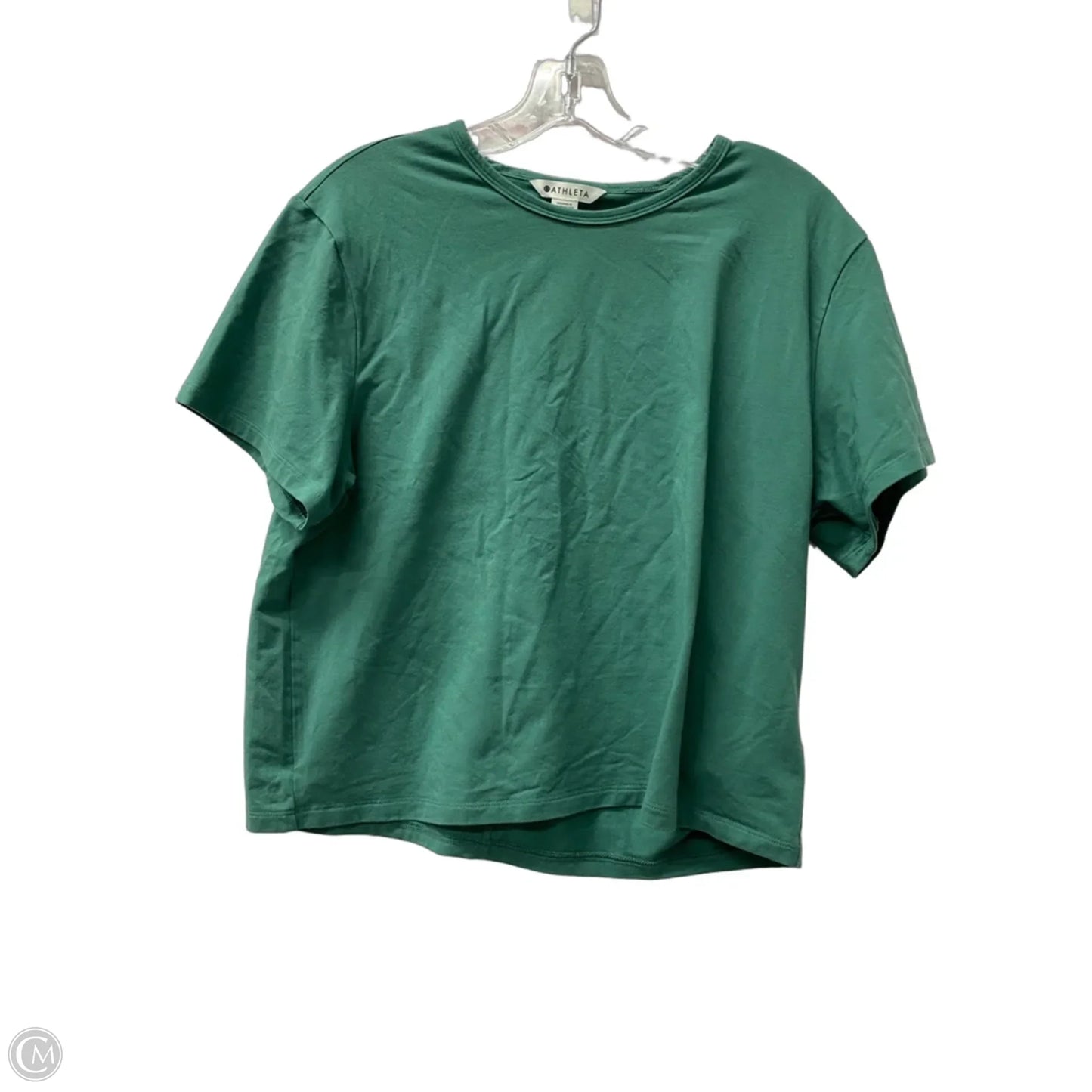 Athletic Top Short Sleeve By Athleta In Green, Size: L