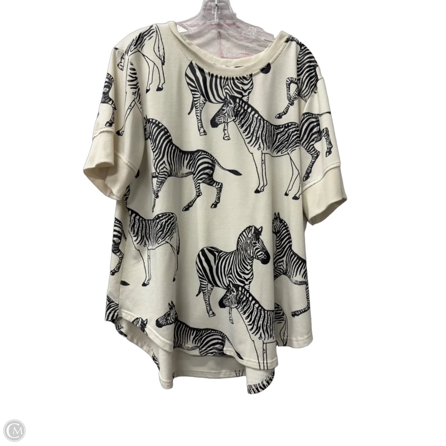 Top Short Sleeve By Jane And Delancey In White, Size: 1x