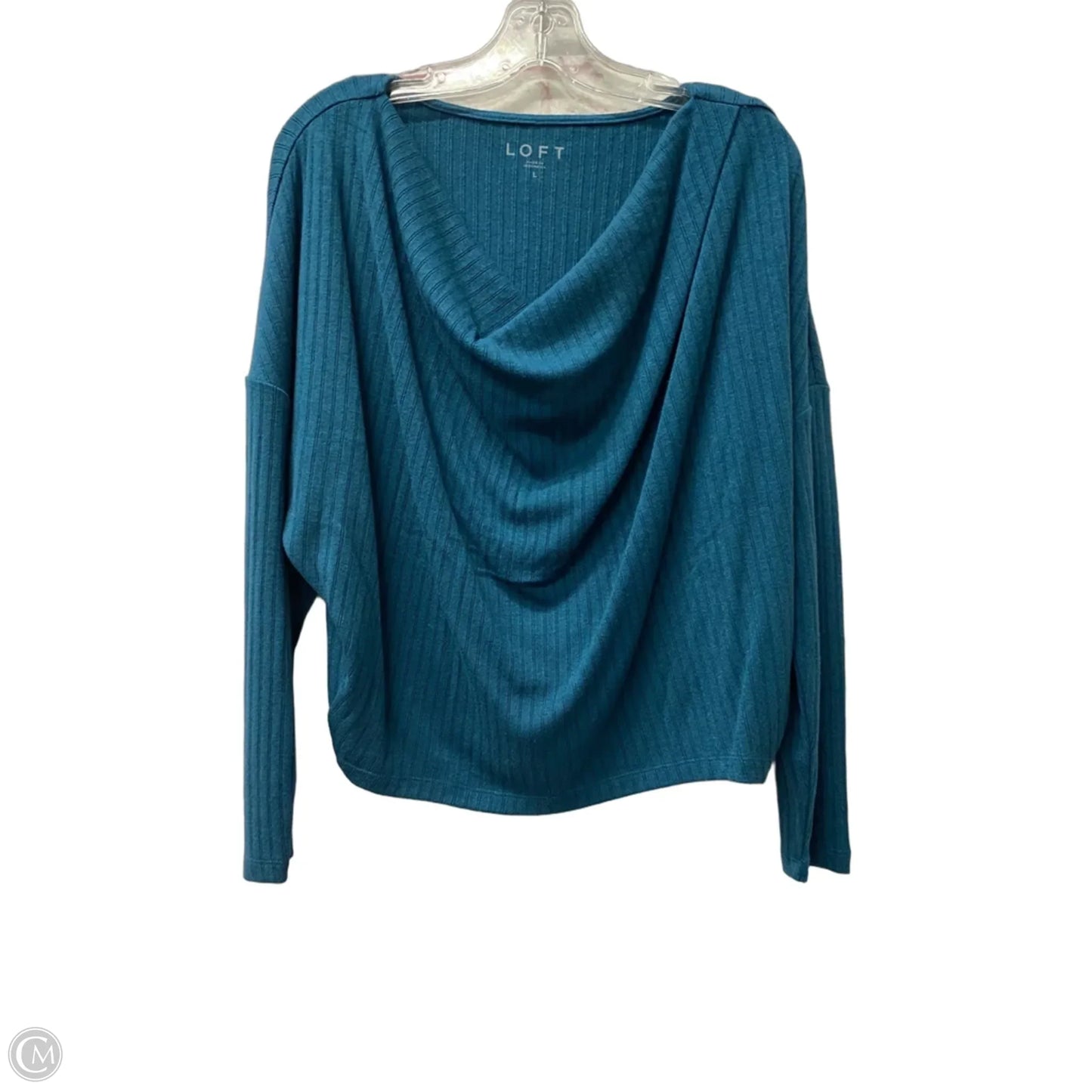 Top Long Sleeve By Loft In Blue, Size: L