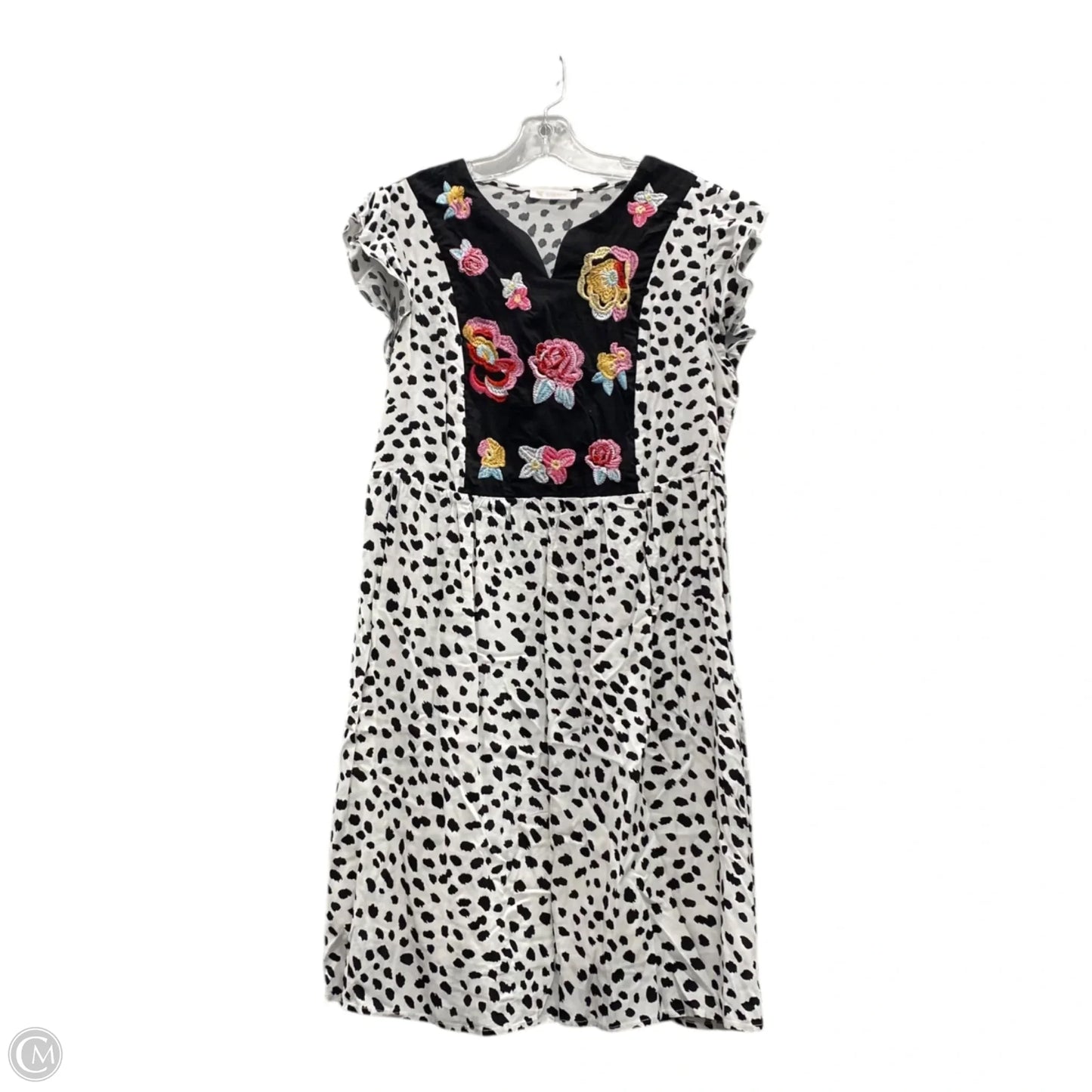 Dress Casual Short By Kirundo In Black & White, Size: M