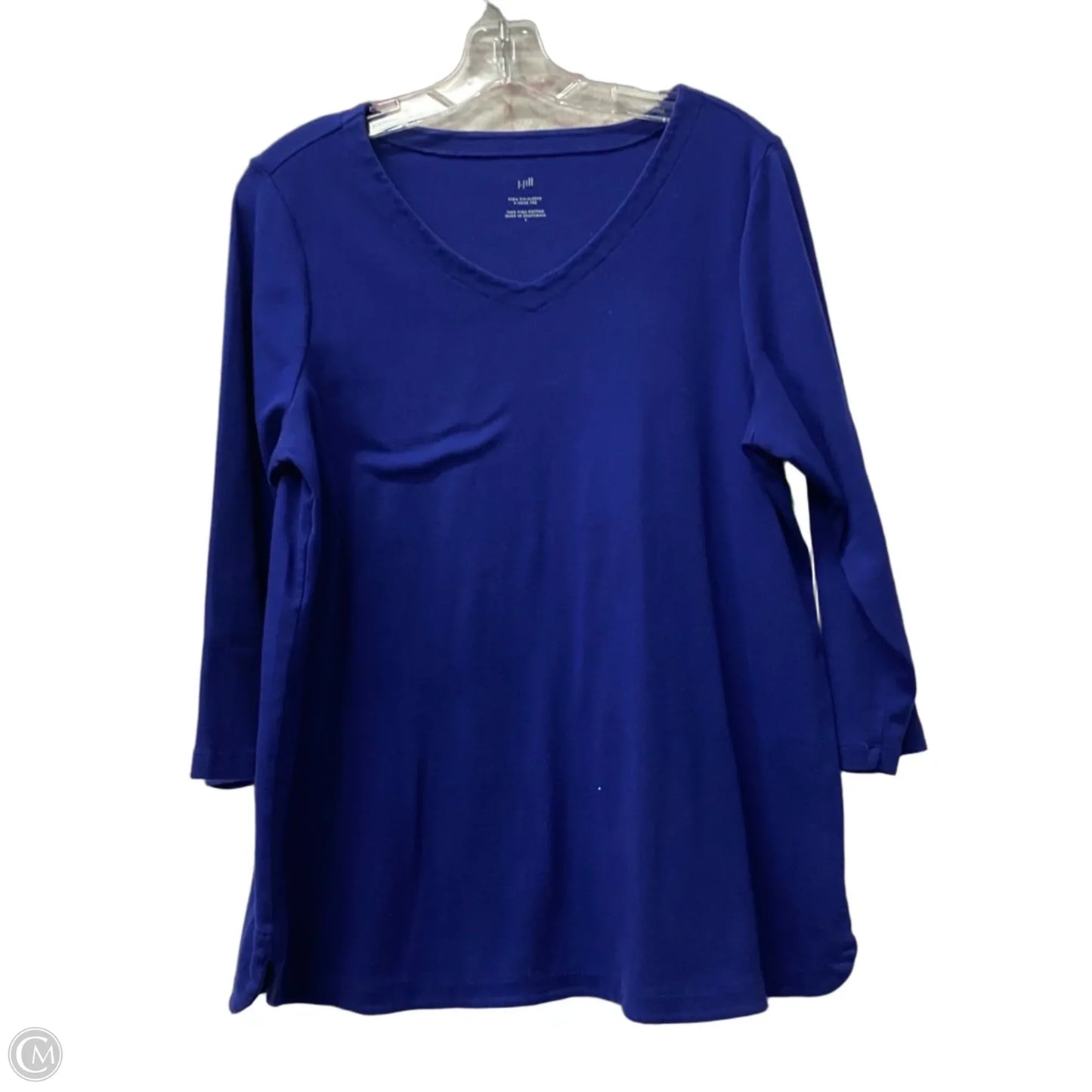 Top 3/4 Sleeve By J. Jill In Blue, Size: L