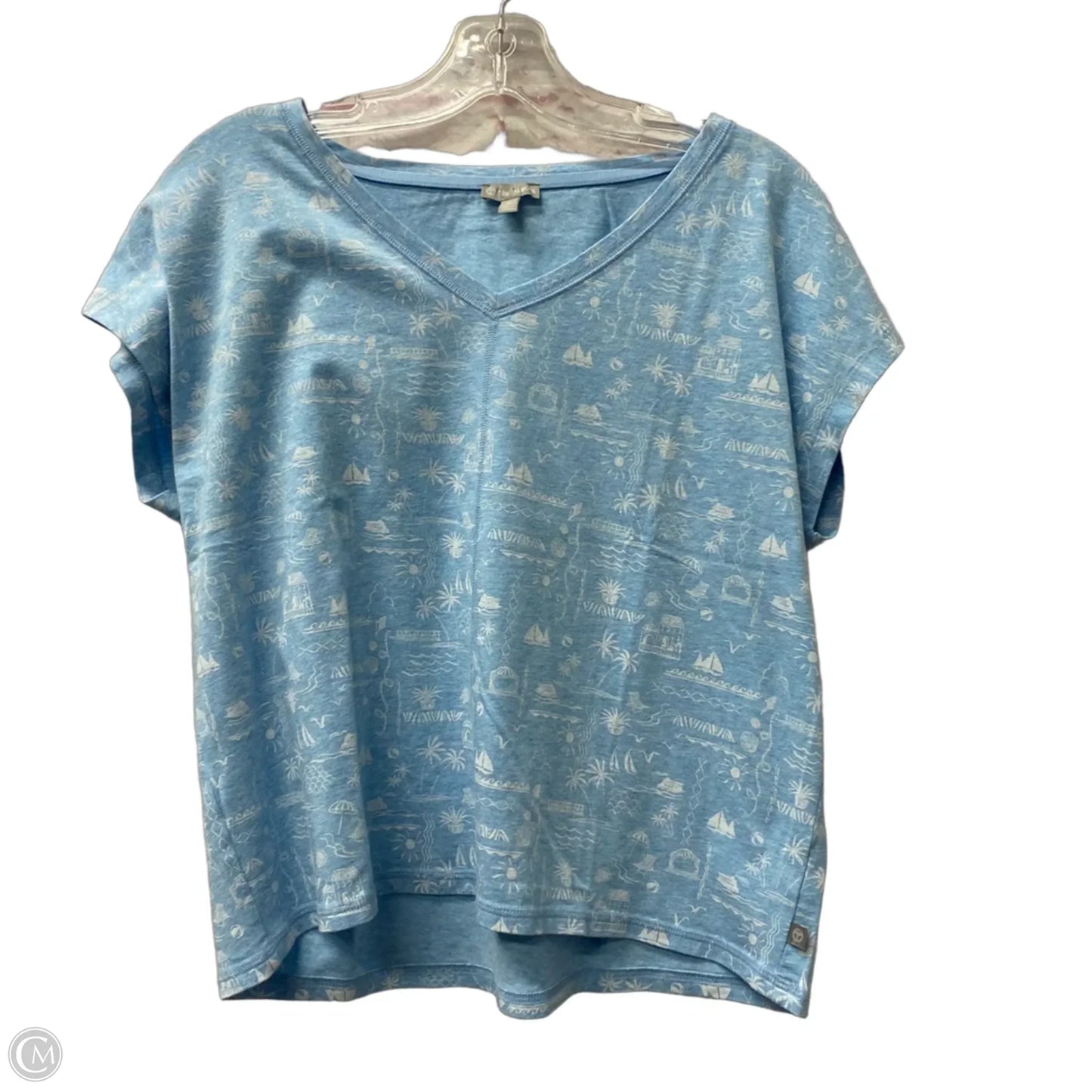 Top Short Sleeve By Talbots In Blue, Size: M