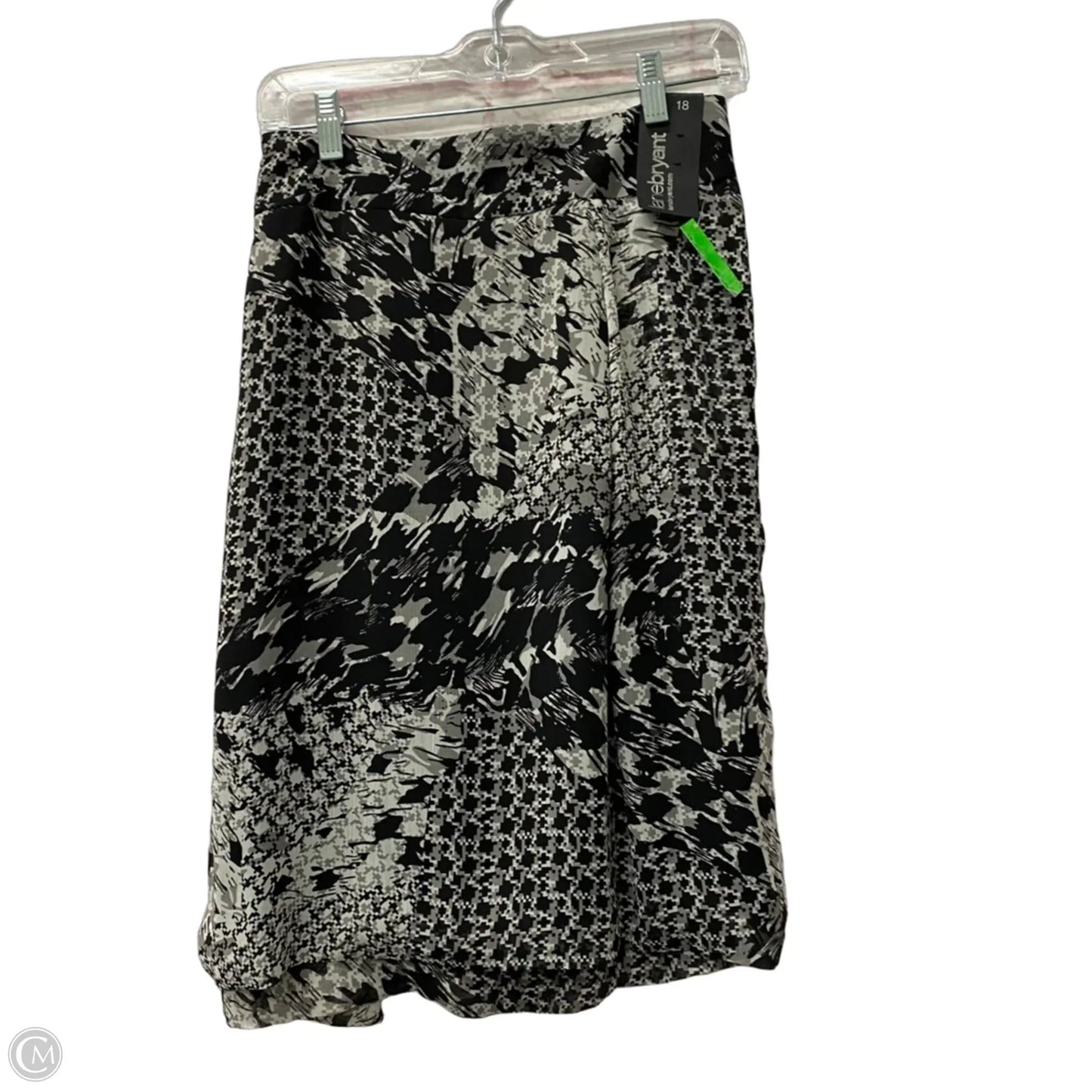 Skirt Midi By Lane Bryant In Black & Grey, Size: 18