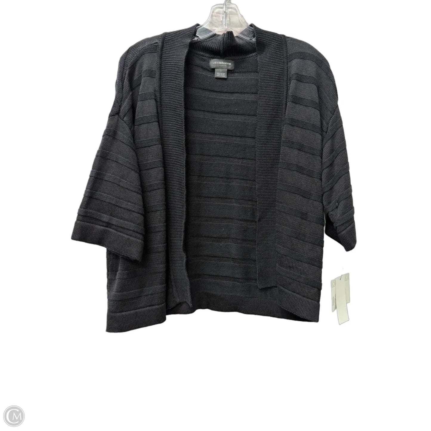 Sweater Cardigan By Liz Claiborne In Black, Size: L