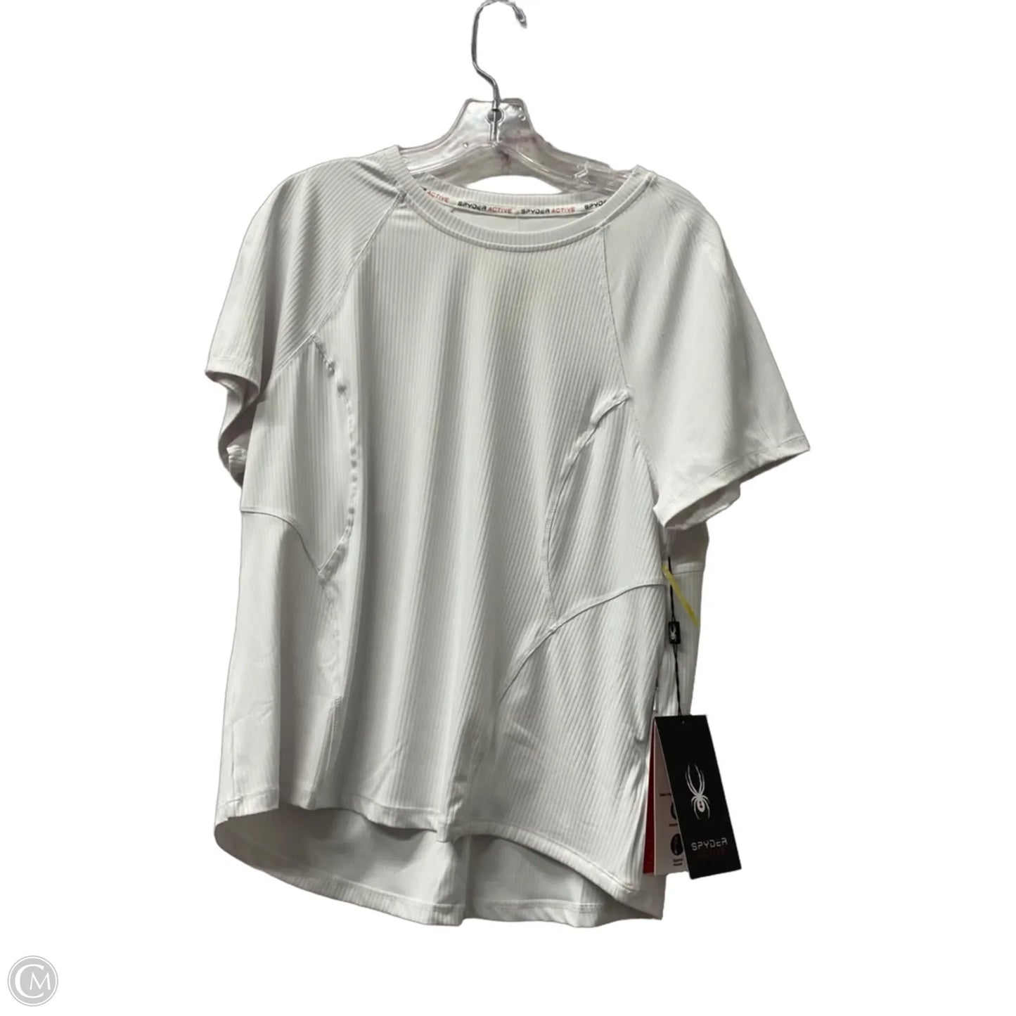 Athletic Top Short Sleeve By Spyder In White, Size: Xl