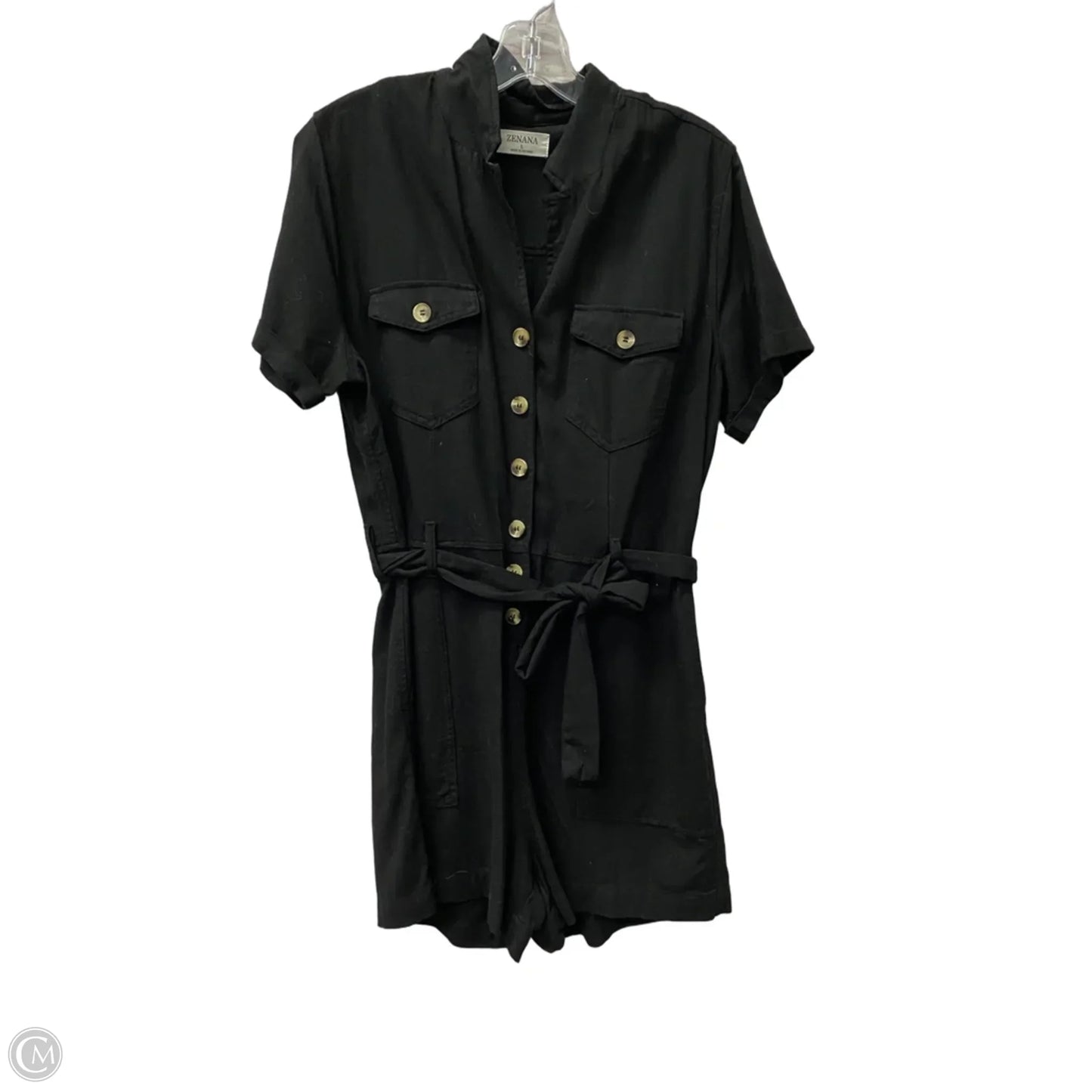 Romper By Zenana In Black, Size: L