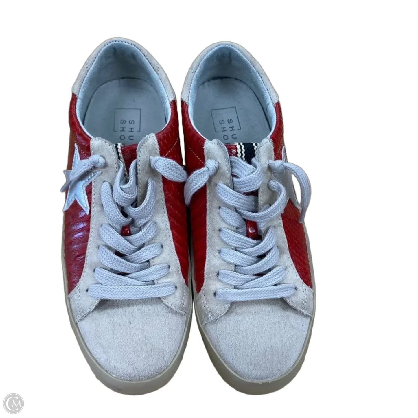 Shoes Sneakers By Shu Shop In Red & Tan, Size: 8