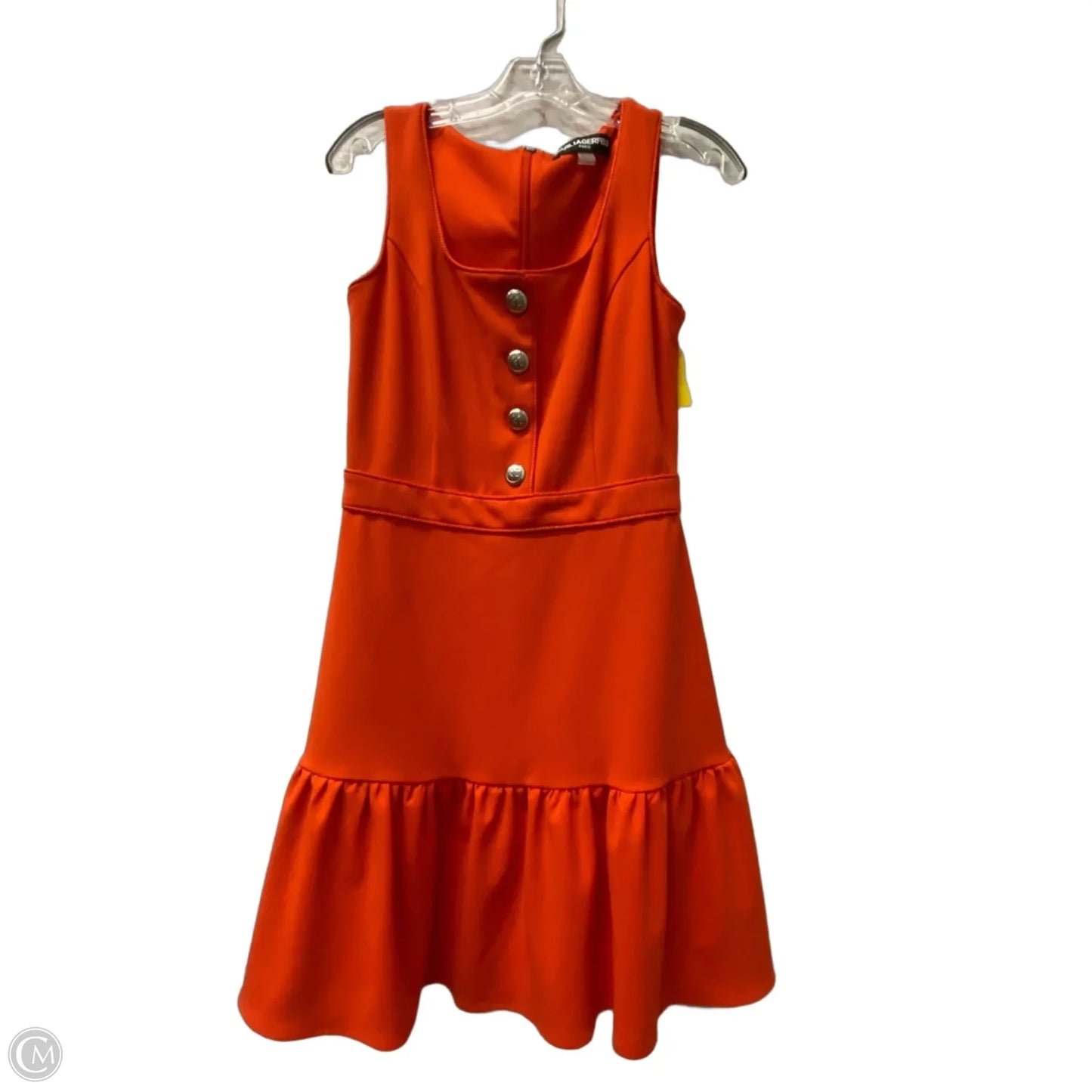 Dress Designer By Karl Lagerfeld In Orange, Size: S