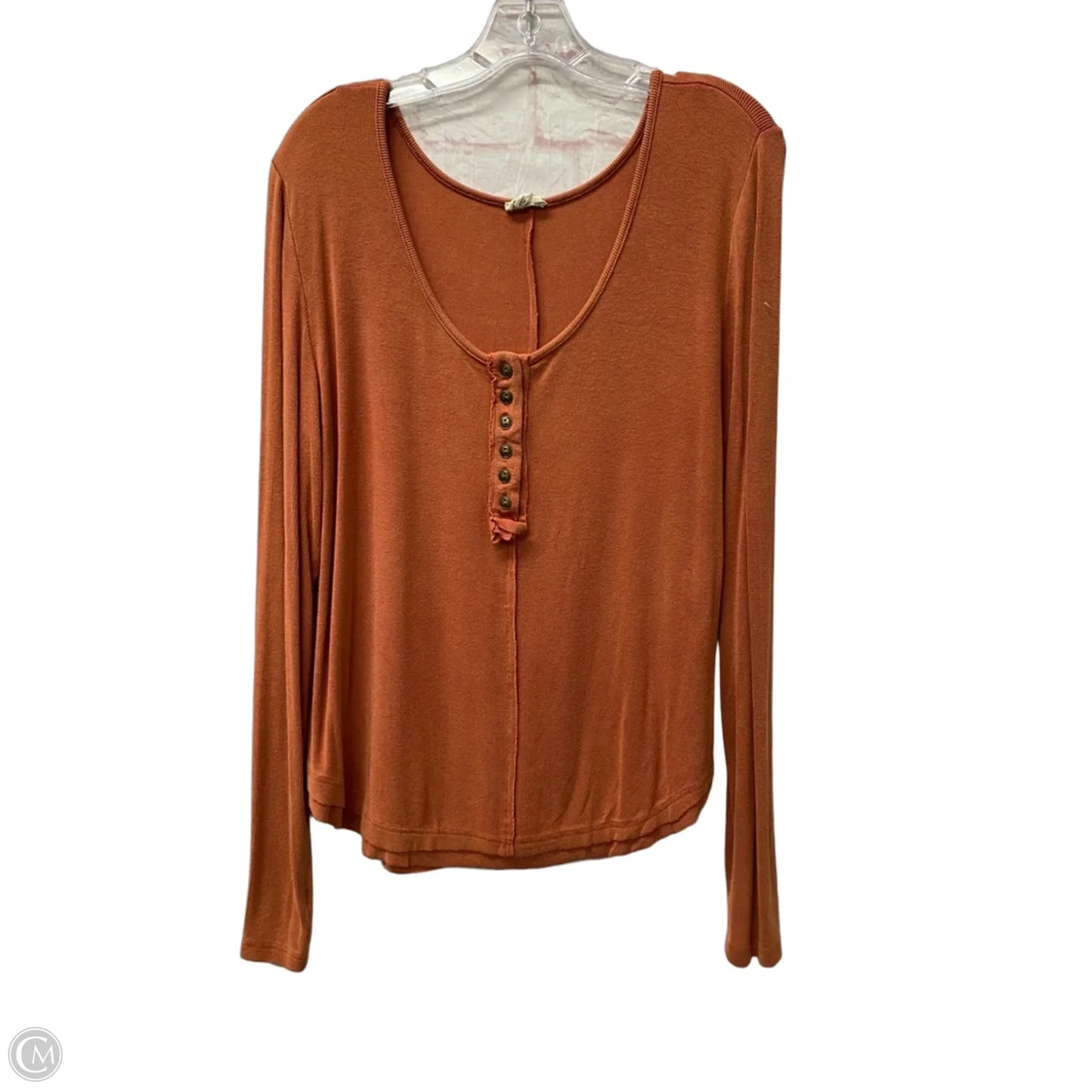 Top Long Sleeve By Pol In Orange, Size: M