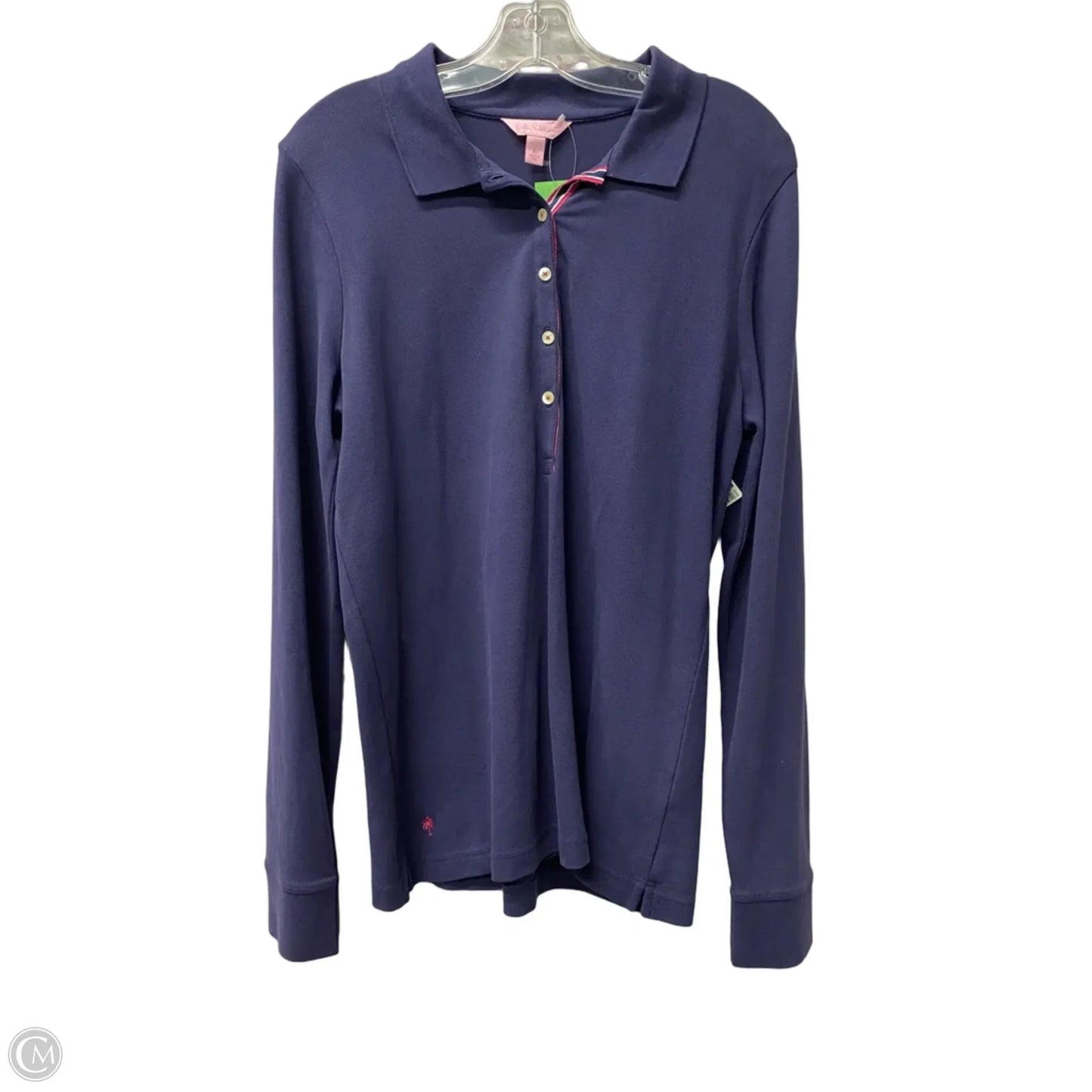 Top Long Sleeve Designer By Lilly Pulitzer In Navy, Size: Xl