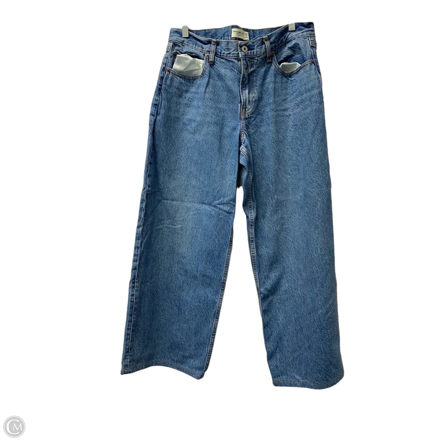 Jeans Wide Leg By Abercrombie And Fitch In Blue Denim, Size: 8
