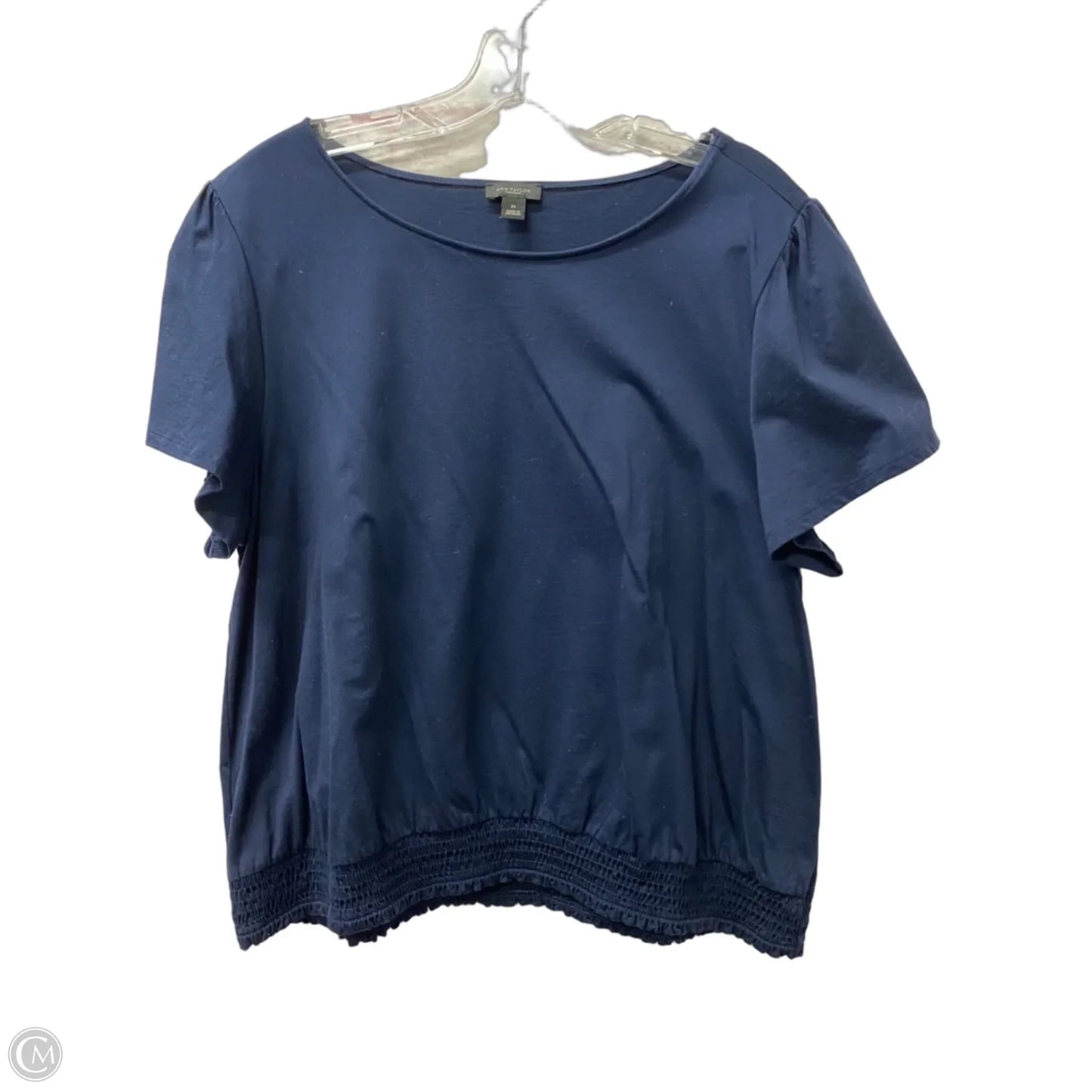 Top Short Sleeve By Ann Taylor In Blue, Size: Xl
