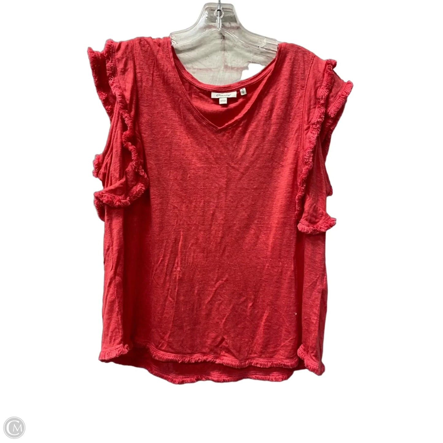 Top Short Sleeve By Chicos In Pink, Size: Xl
