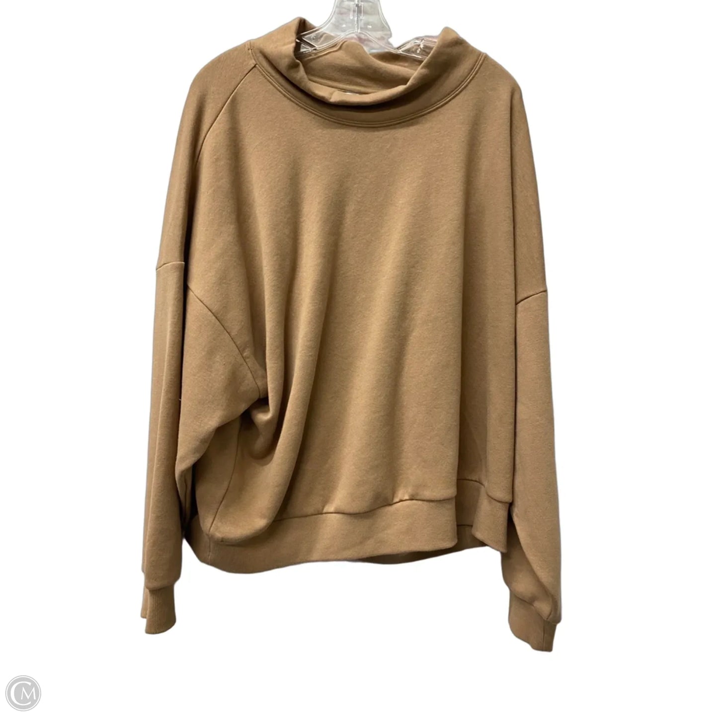 Sweatshirt Collar By Joy Lab In Tan, Size: 1x