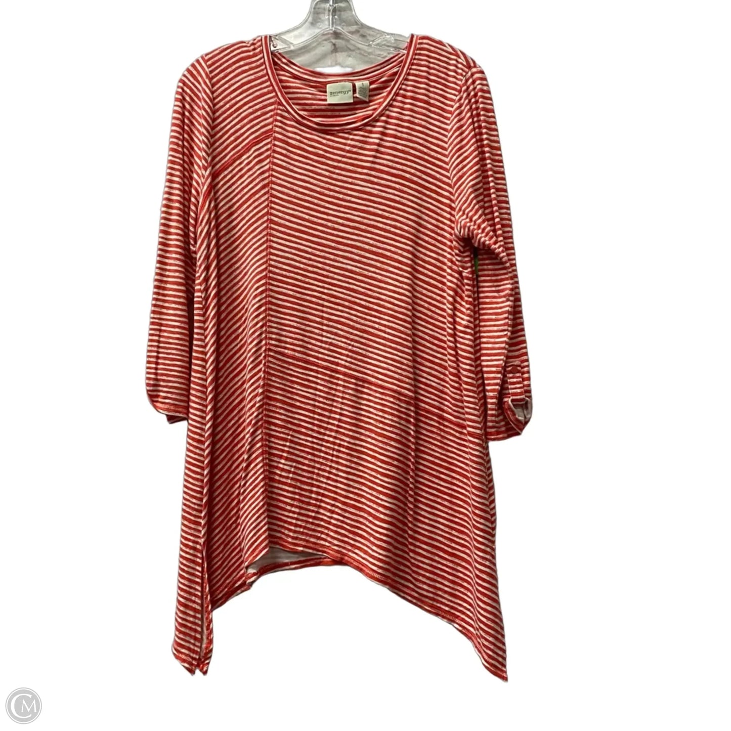 Top 3/4 Sleeve By Chicos In Red, Size: M