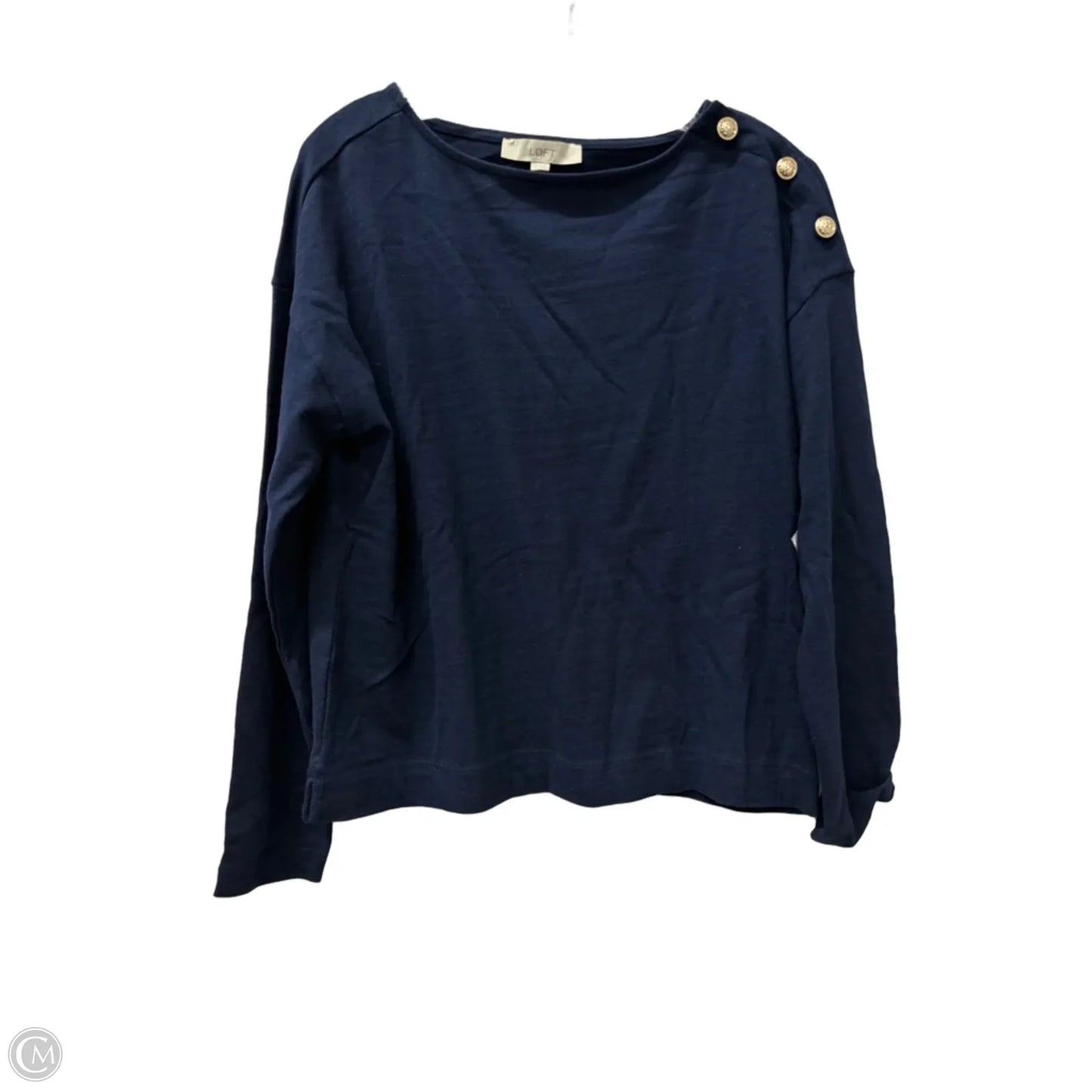 Top Long Sleeve By Loft In Blue, Size: M
