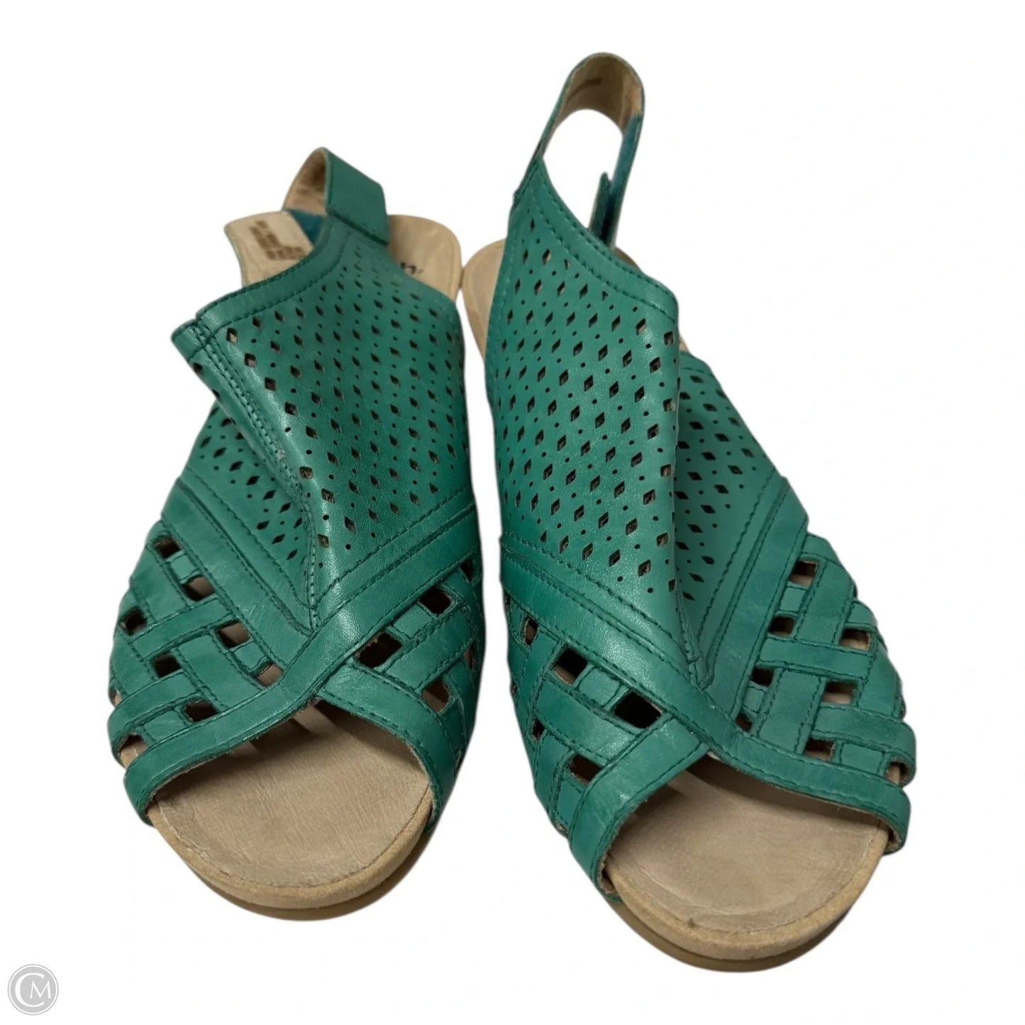 Sandals Flats By Earth In Green, Size: 9.5
