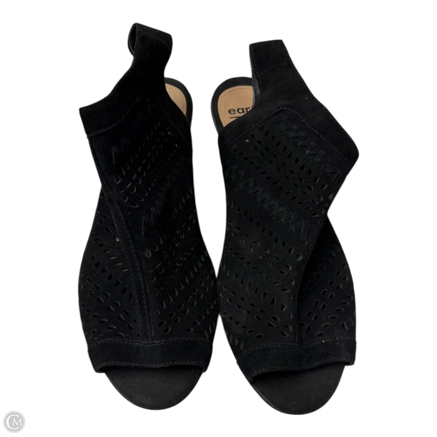 Sandals Heels Block By Earth In Black, Size: 9.5