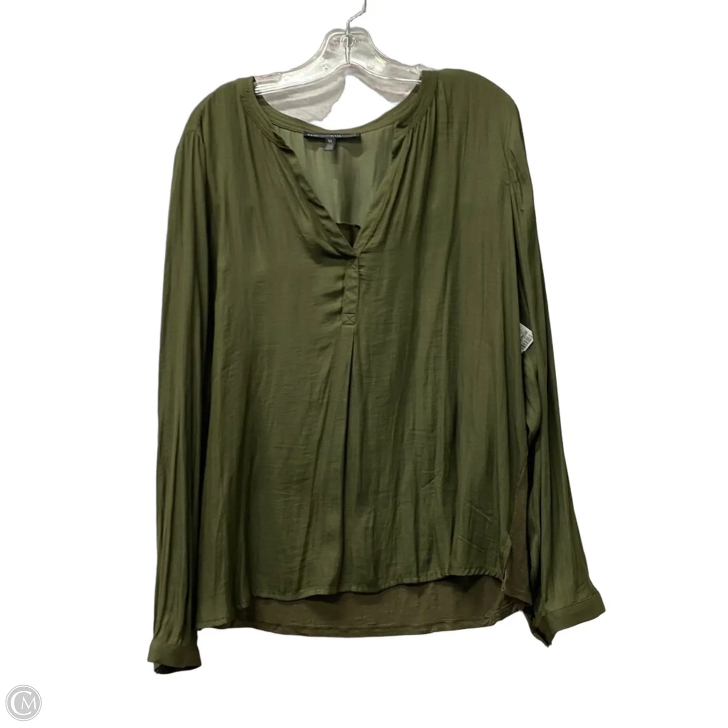 Top Long Sleeve By White House Black Market In Green, Size: Xl