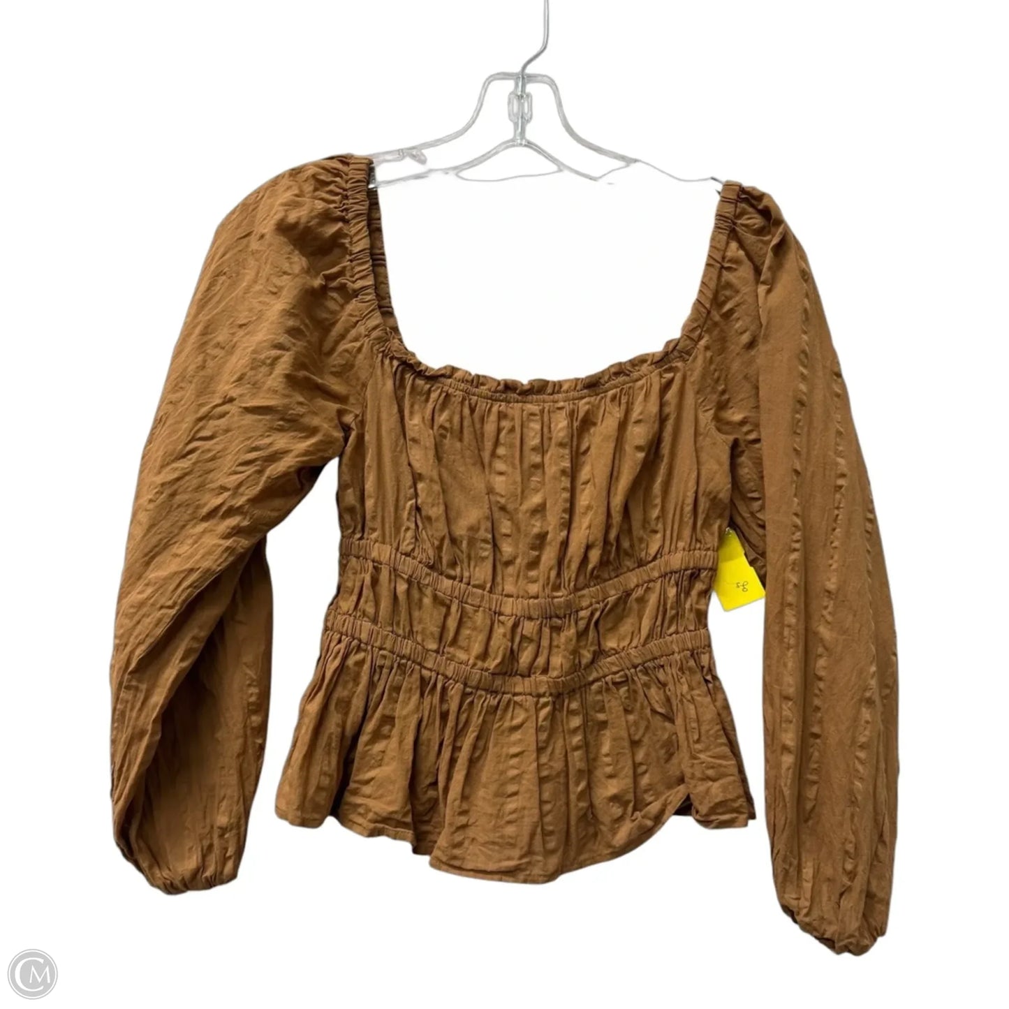 Top Long Sleeve By J. Crew In Brown, Size: Xxs