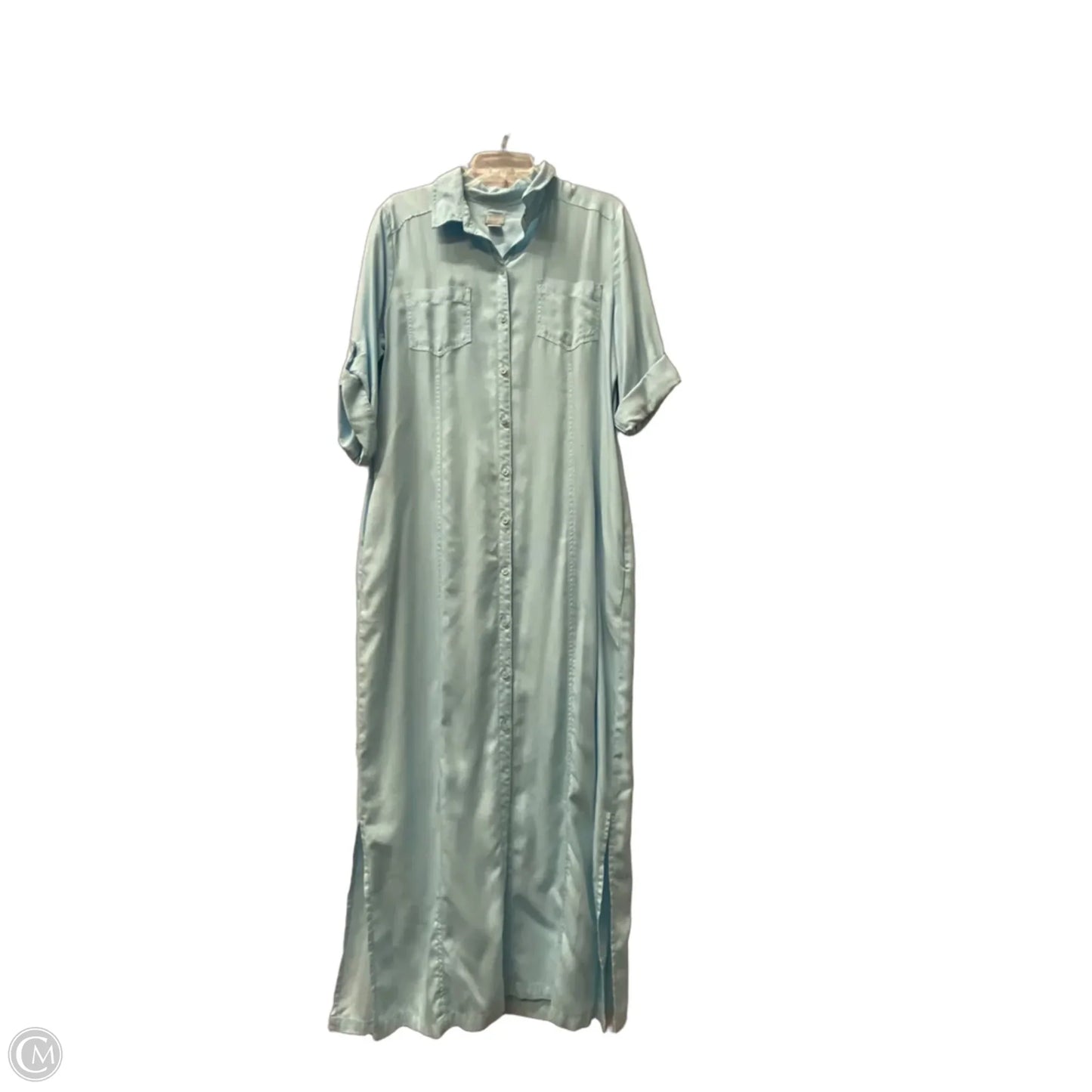 Dress Casual Maxi By Chicos In Blue, Size: L