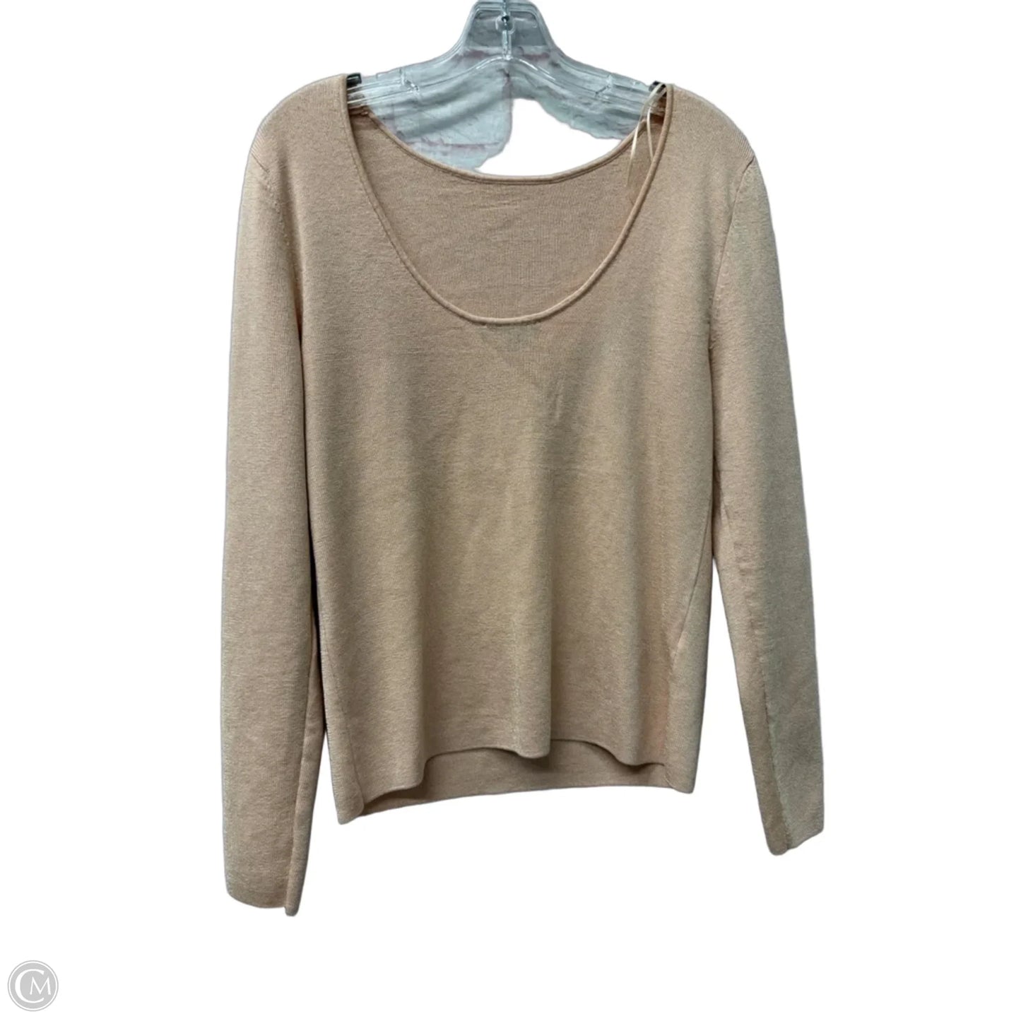 Top Long Sleeve By Ann Taylor In Peach, Size: Xl
