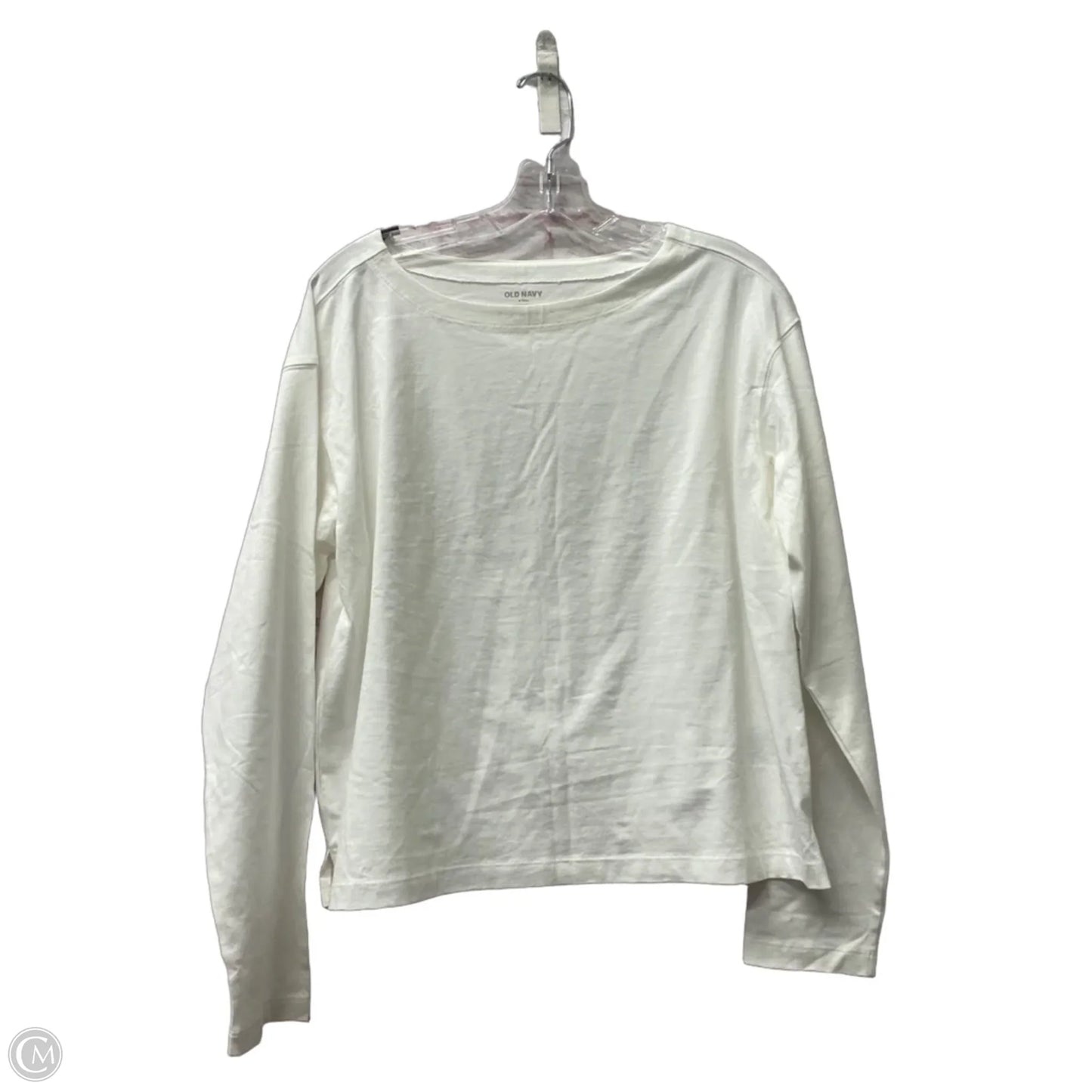 Top Long Sleeve By Old Navy In White, Size: M