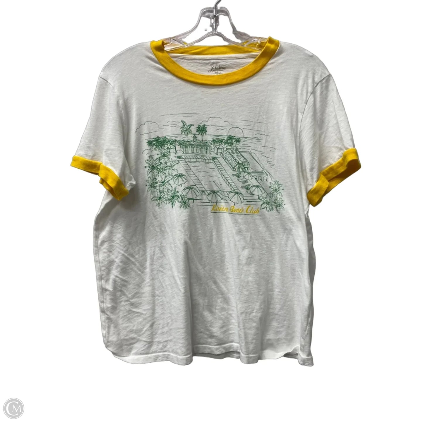 Top Short Sleeve By J. Crew In White, Size: L