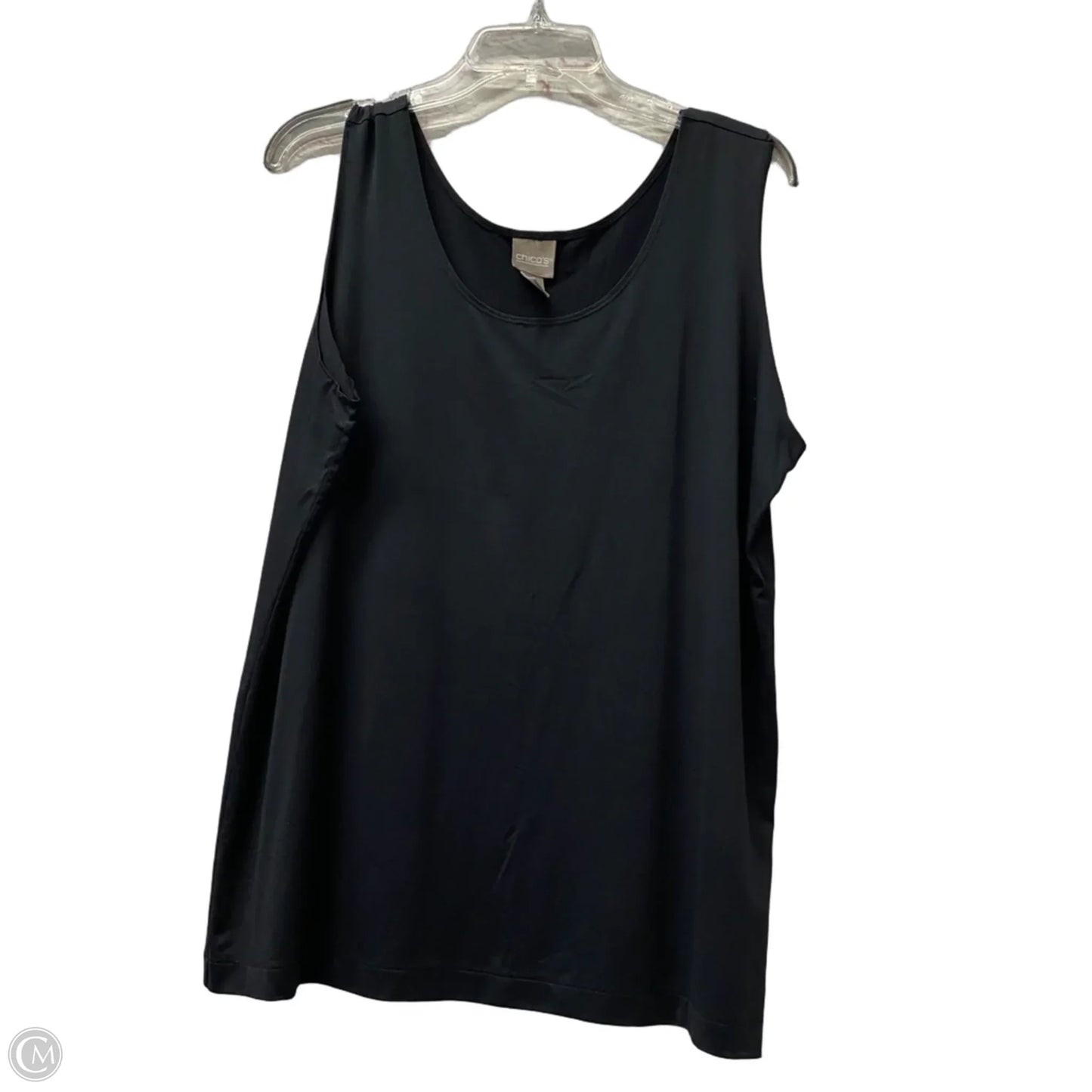 Top Sleeveless By Chicos In Black, Size: Xl