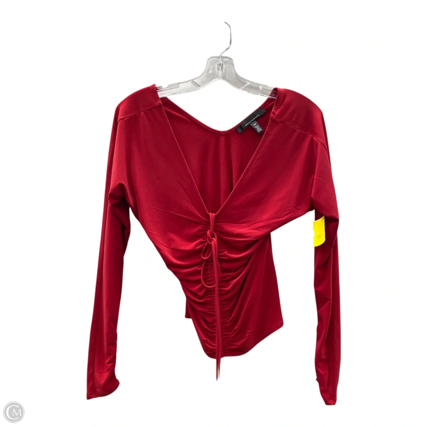 Top Long Sleeve By White House Black Market In Red, Size: Xs