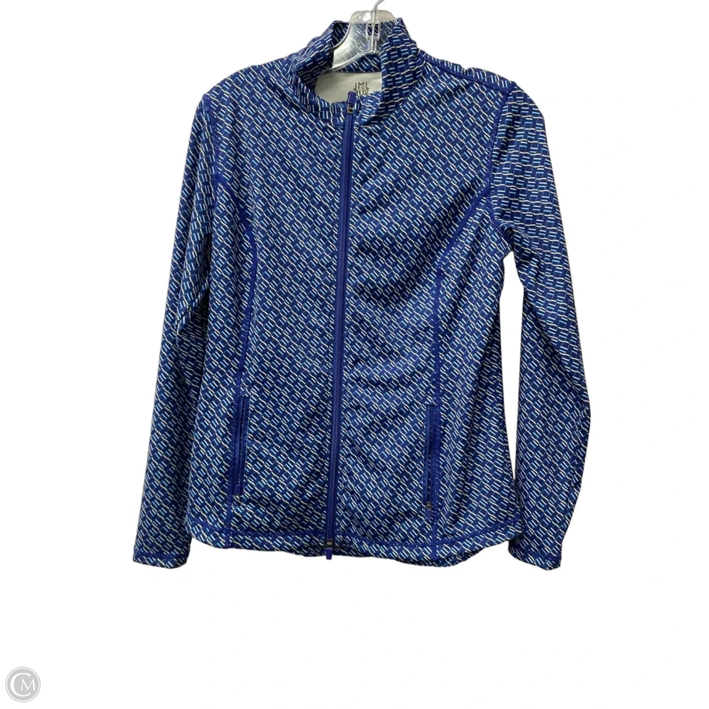 Athletic Top Long Sleeve Collar By J Mclaughlin In Blue, Size: M