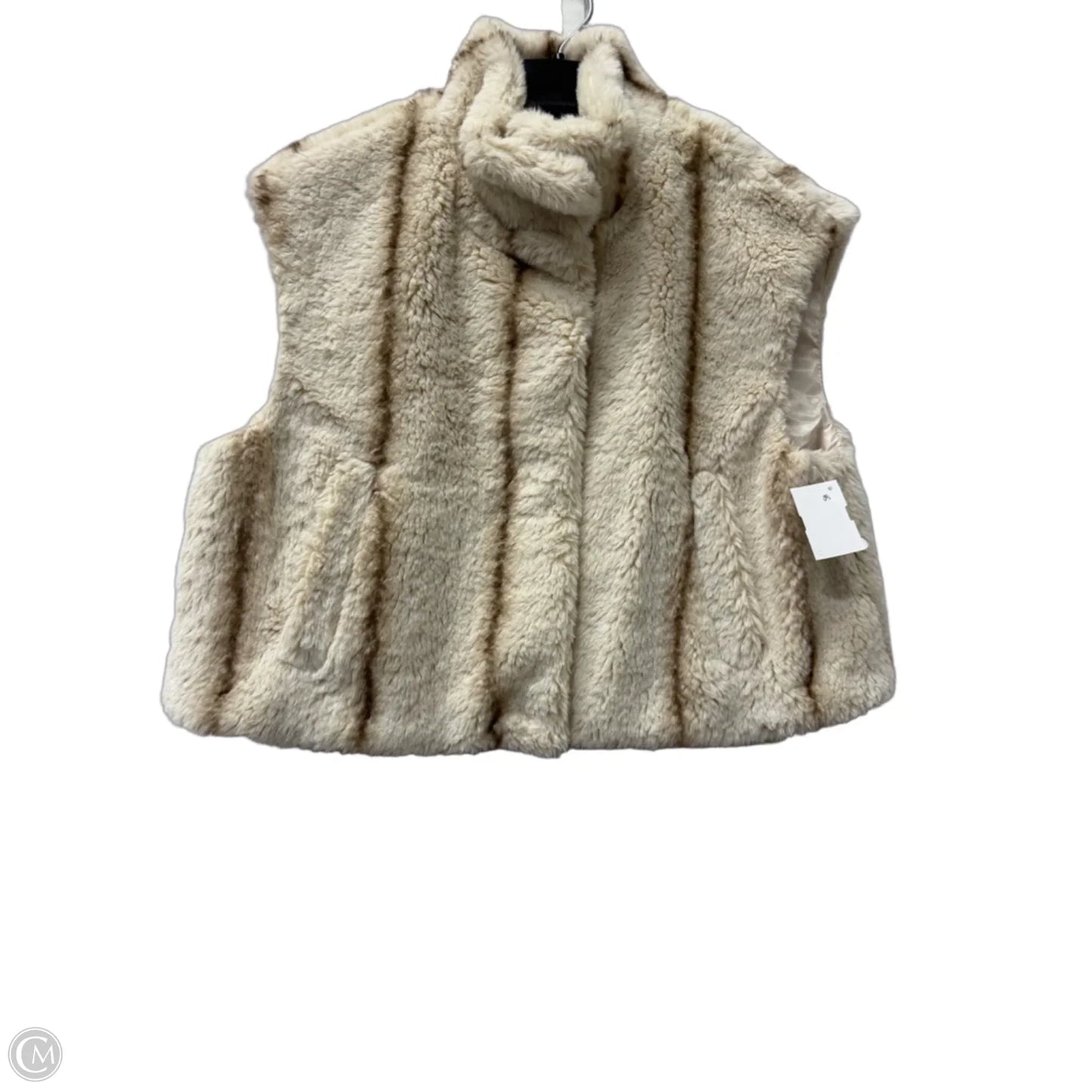 Vest Faux Fur & Sherpa By White House Black Market In Beige, Size: M