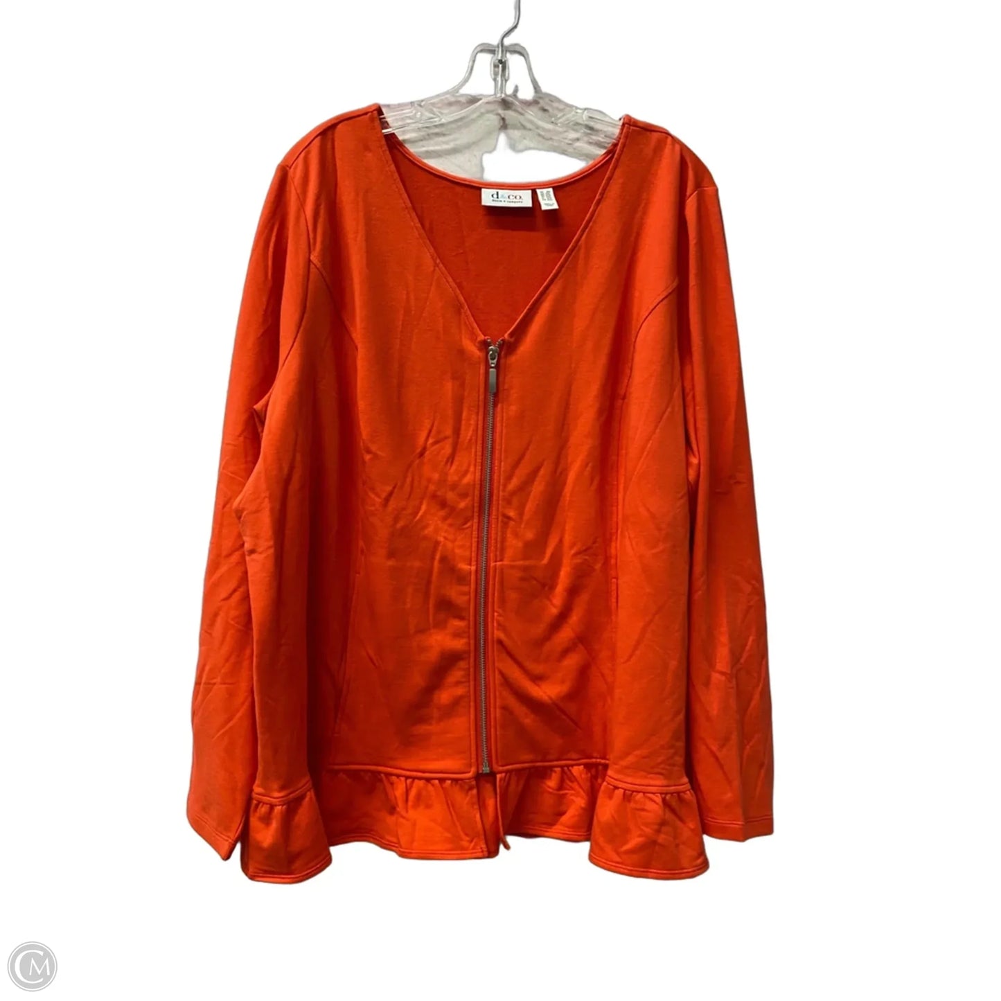 Jacket Shirt By D&co. In Orange, Size: 2x