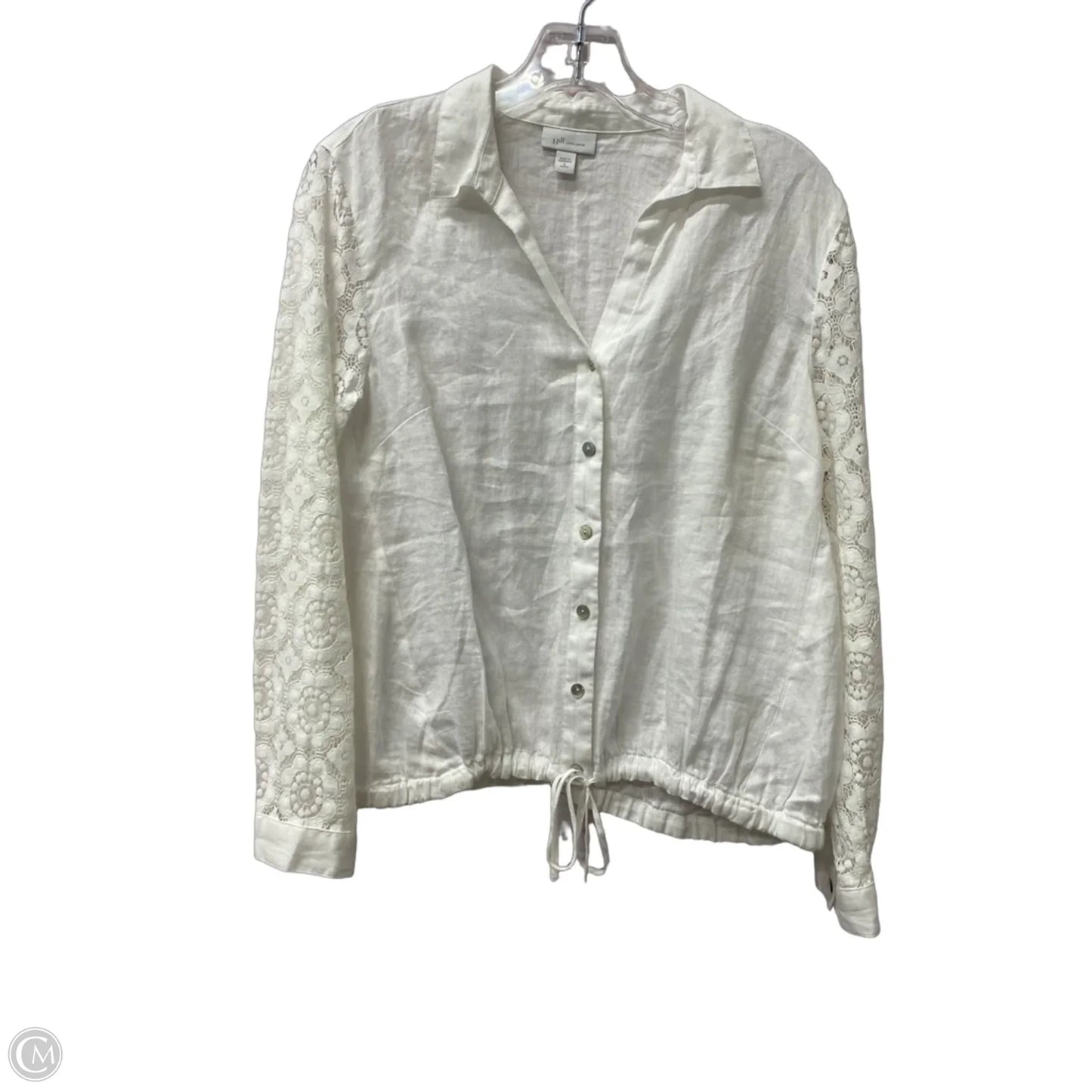 Top Long Sleeve By J. Jill In White, Size: S